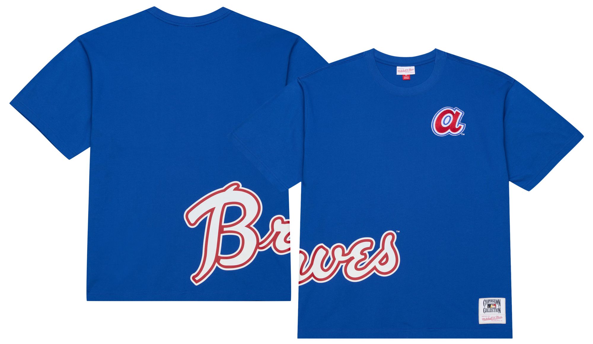 Mitchell & Ness Adult Atlanta Braves Royal Playoff Win T-Shirt