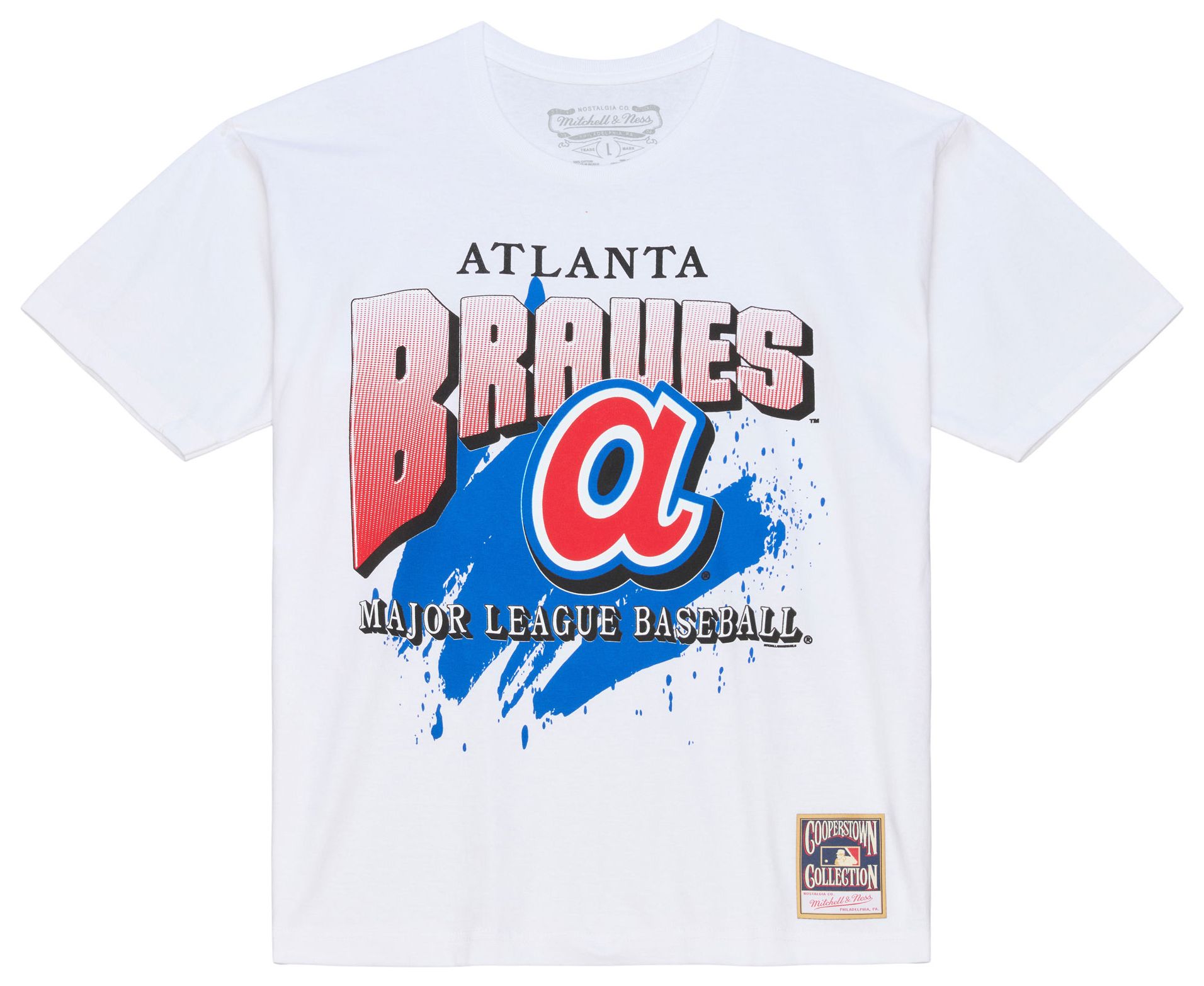Mitchell & Ness Adult Atlanta Braves White Premium Seat T-Shirt