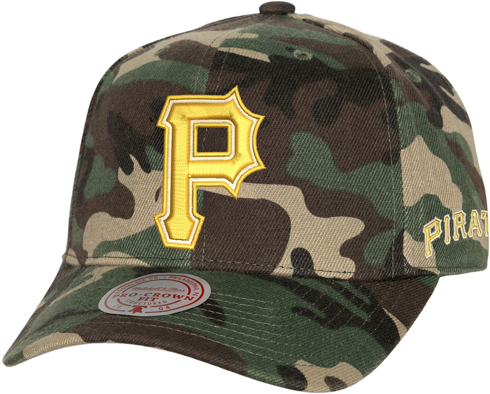 Mitchell &amp; Ness Adult Pittsburgh Pirates Camo Hidden Team Snapback Hat