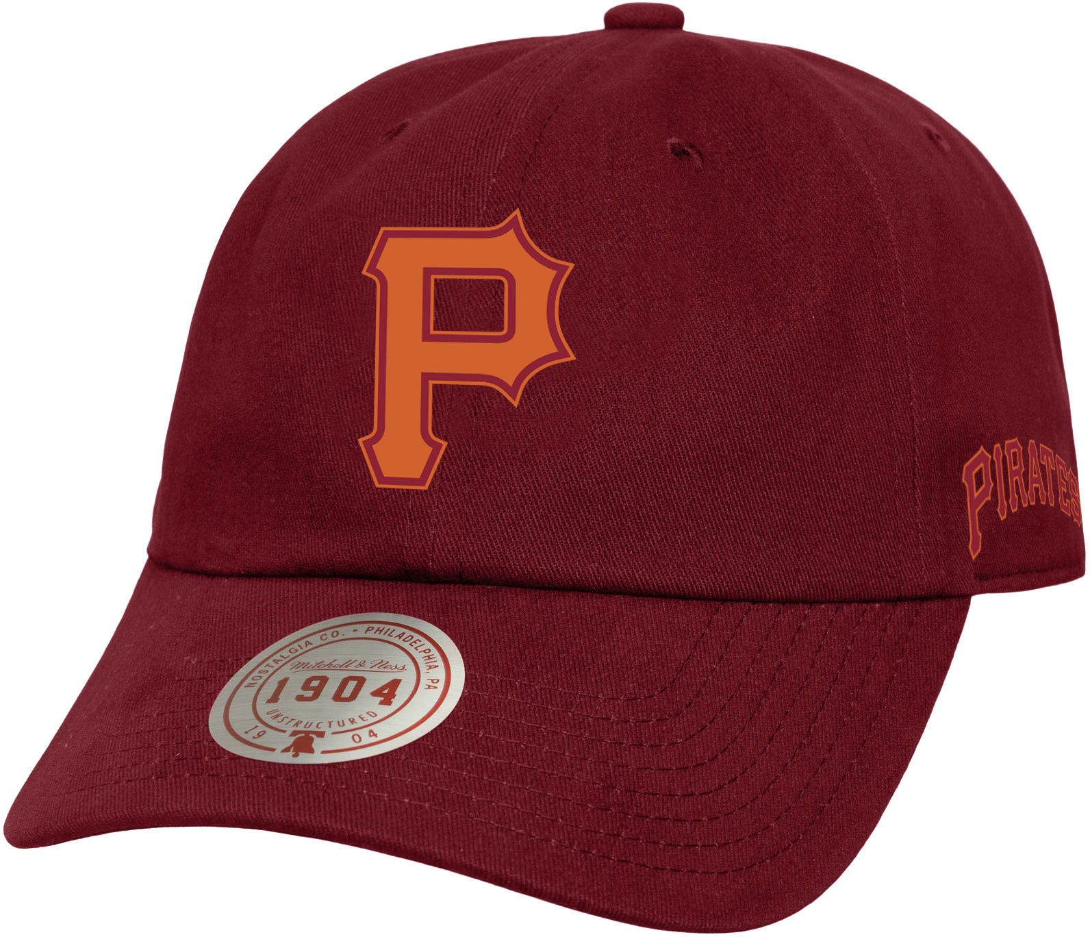Mitchell &amp; Ness Adult Pittsburgh Pirates Red Sunset Strapback Hat
