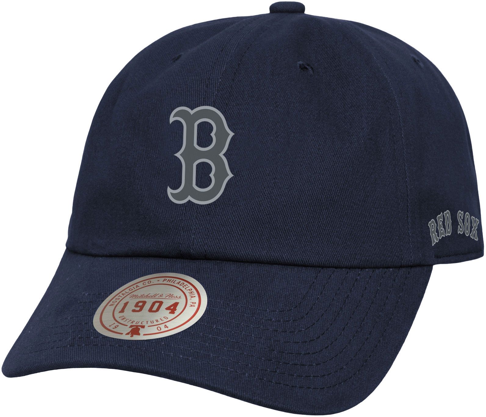 Mitchell &amp; Ness Adult Boston Red Sox Navy Late Night Strapback Hat