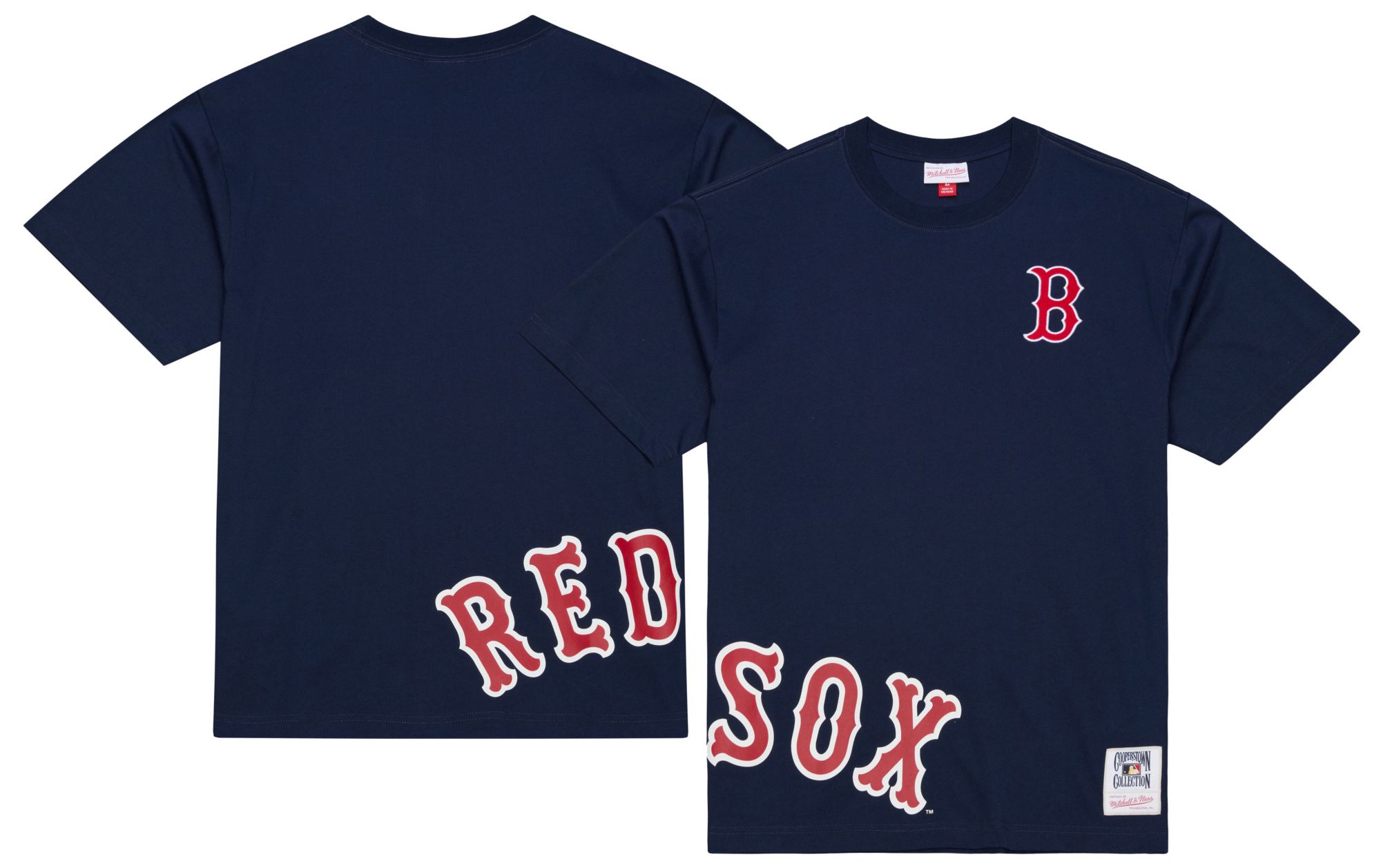 Mitchell & Ness Adult Boston Red Sox Navy Playoff Win T-Shirt