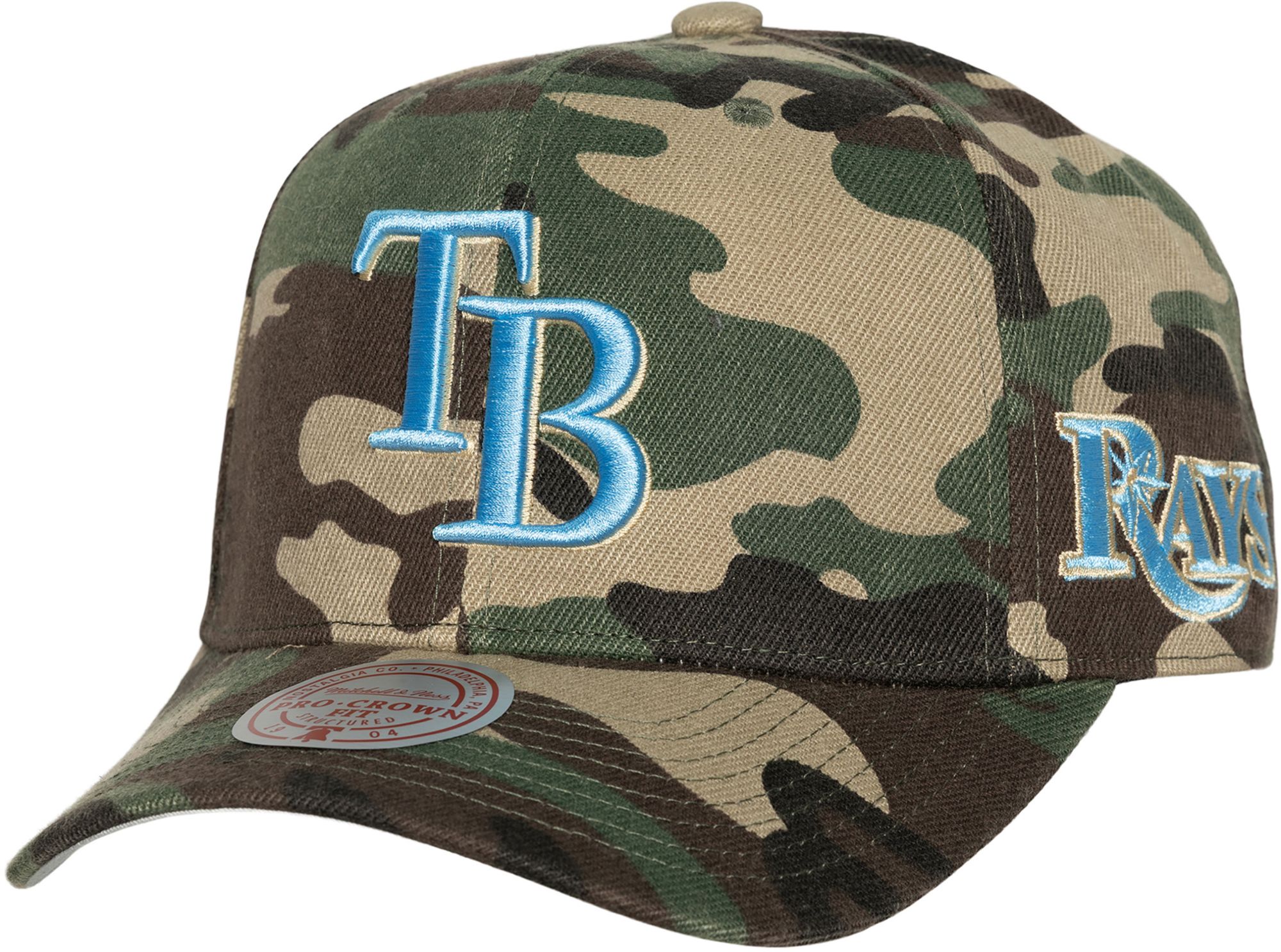 Mitchell & Ness Adult Tampa Bay Rays Camo Hidden Team Snapback Hat