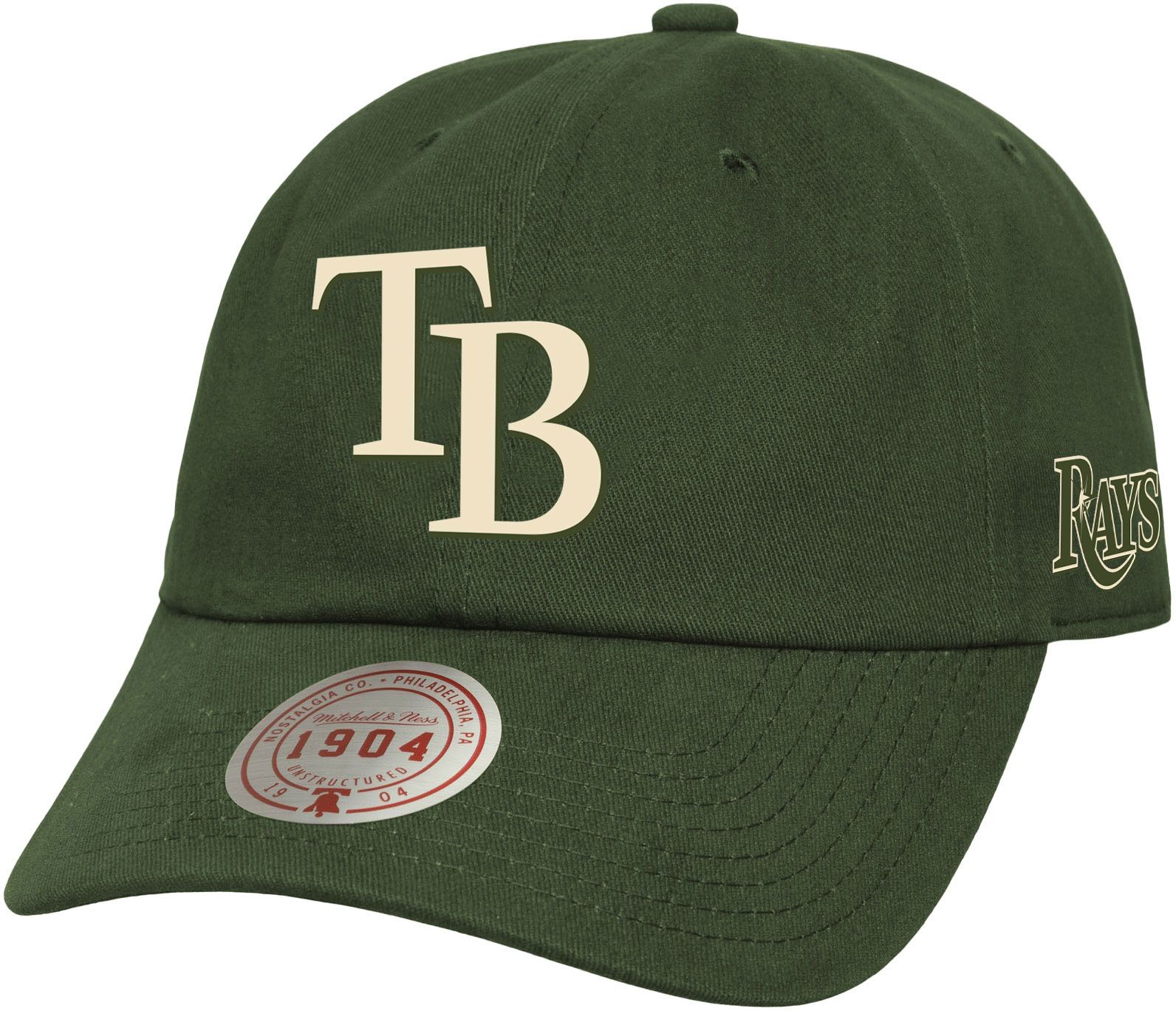 Mitchell & Ness Adult Tampa Bay Rays Green Off Strapback Hat