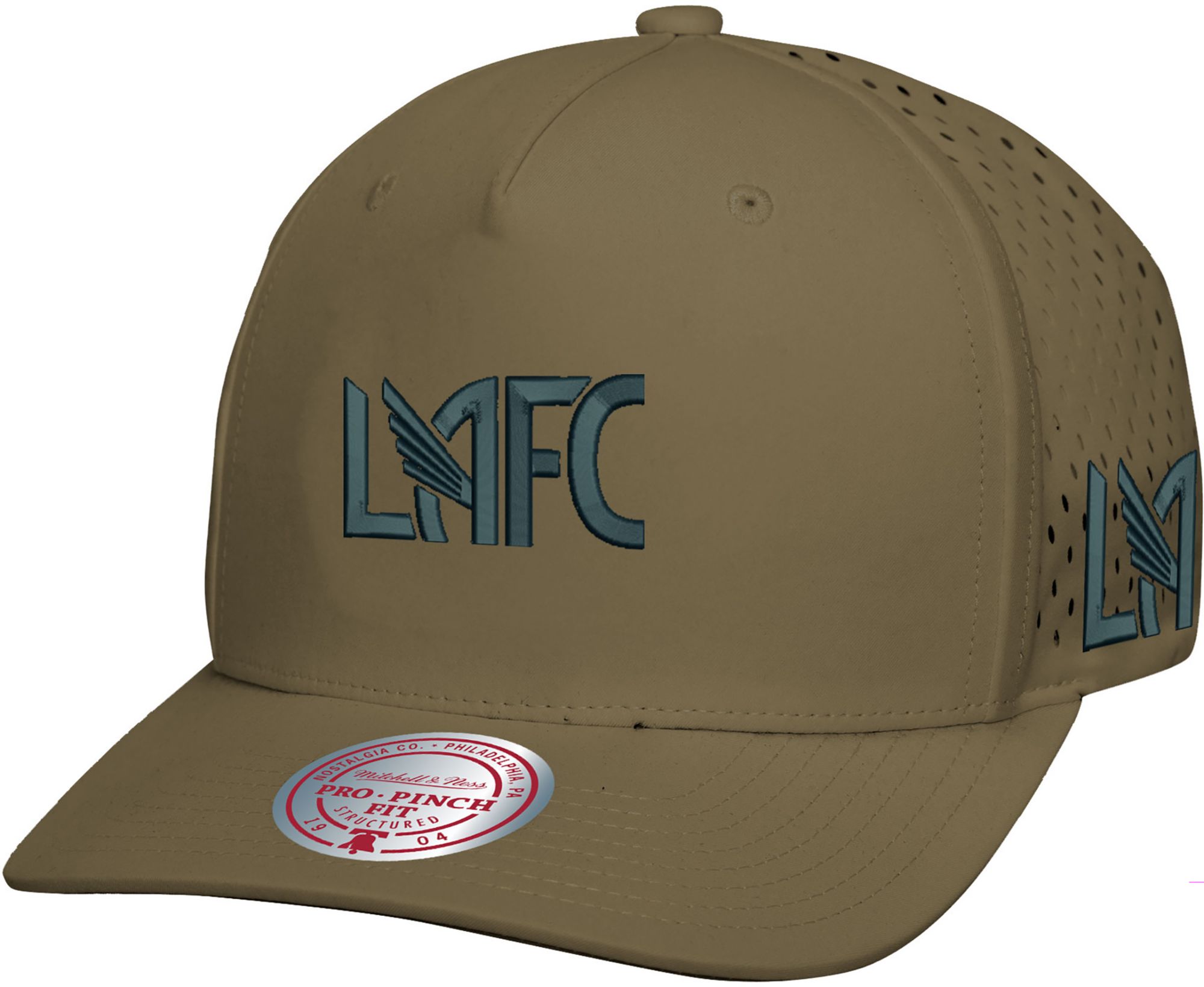 Mitchell & Ness Adult Los Angeles FC Tan Home Pro Pinch Snapback