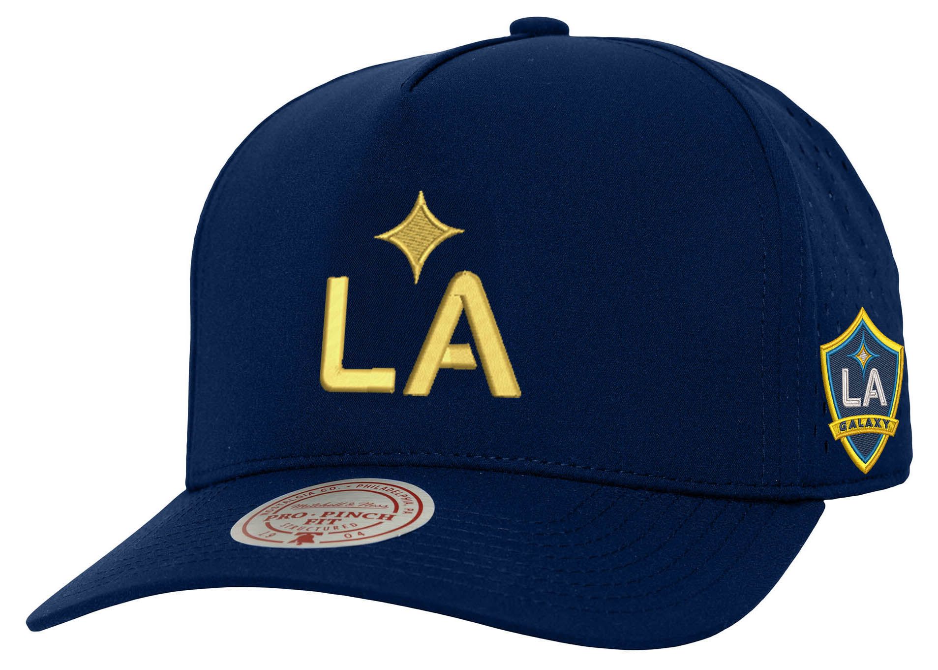 Mitchell & Ness Adult Los Angeles Galaxy Navy Home Pro Pinch Snapback