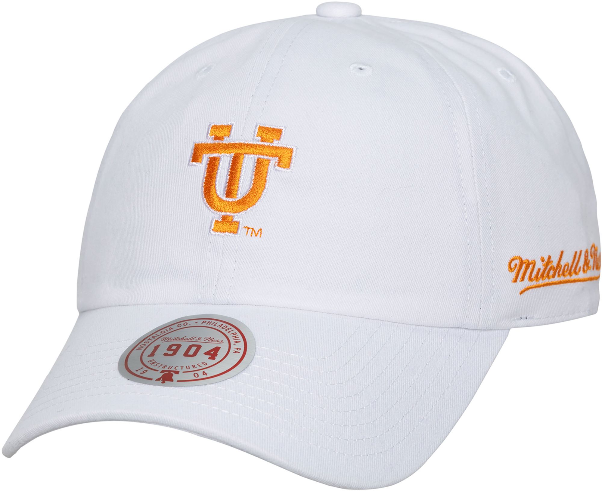 Mitchell & Ness Adult Tennessee Volunteers White Burst Adjustable Strapback Hat