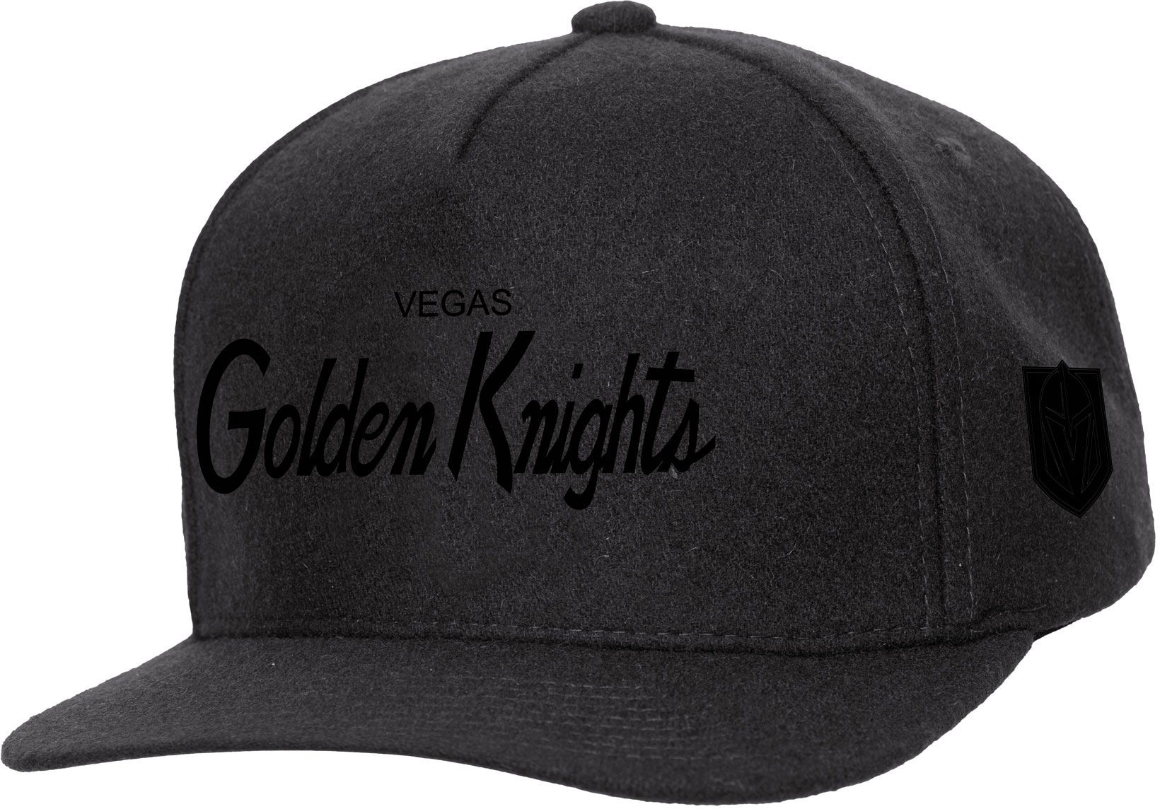 Mitchell &amp; Ness Adult Vegas Golden Knights Black Wool Pro Adjustable Hat