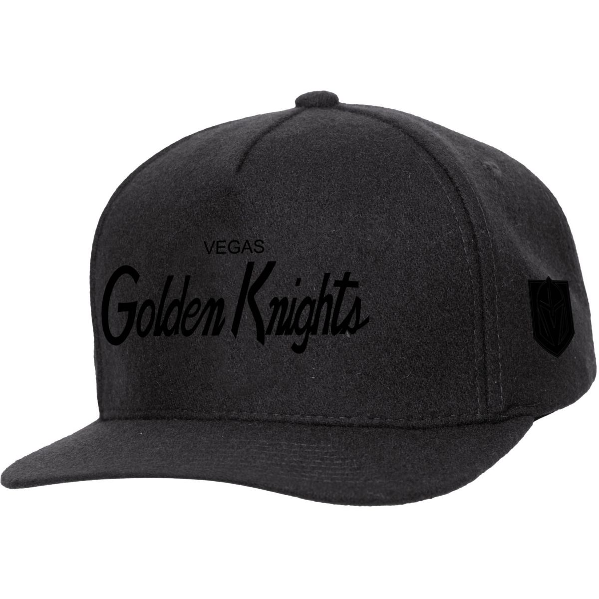 Mitchell & Ness Adult Vegas Golden Knights Black Wool Pro Adjustable Hat