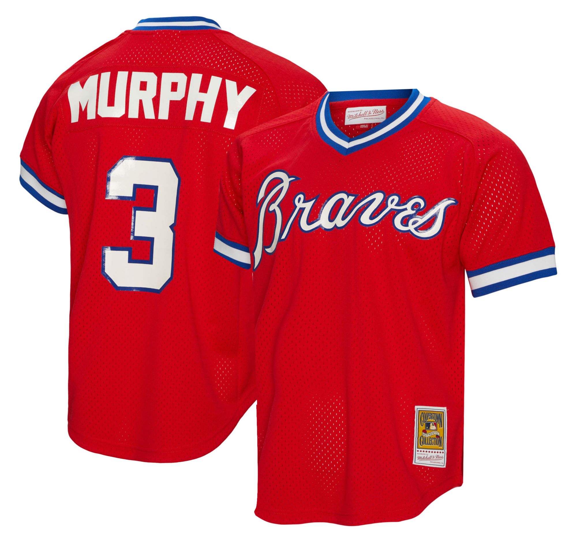 Mitchell &amp; Ness Men's Atlanta Braves Dale Murphy #3 Red Mesh Alternate Jersey