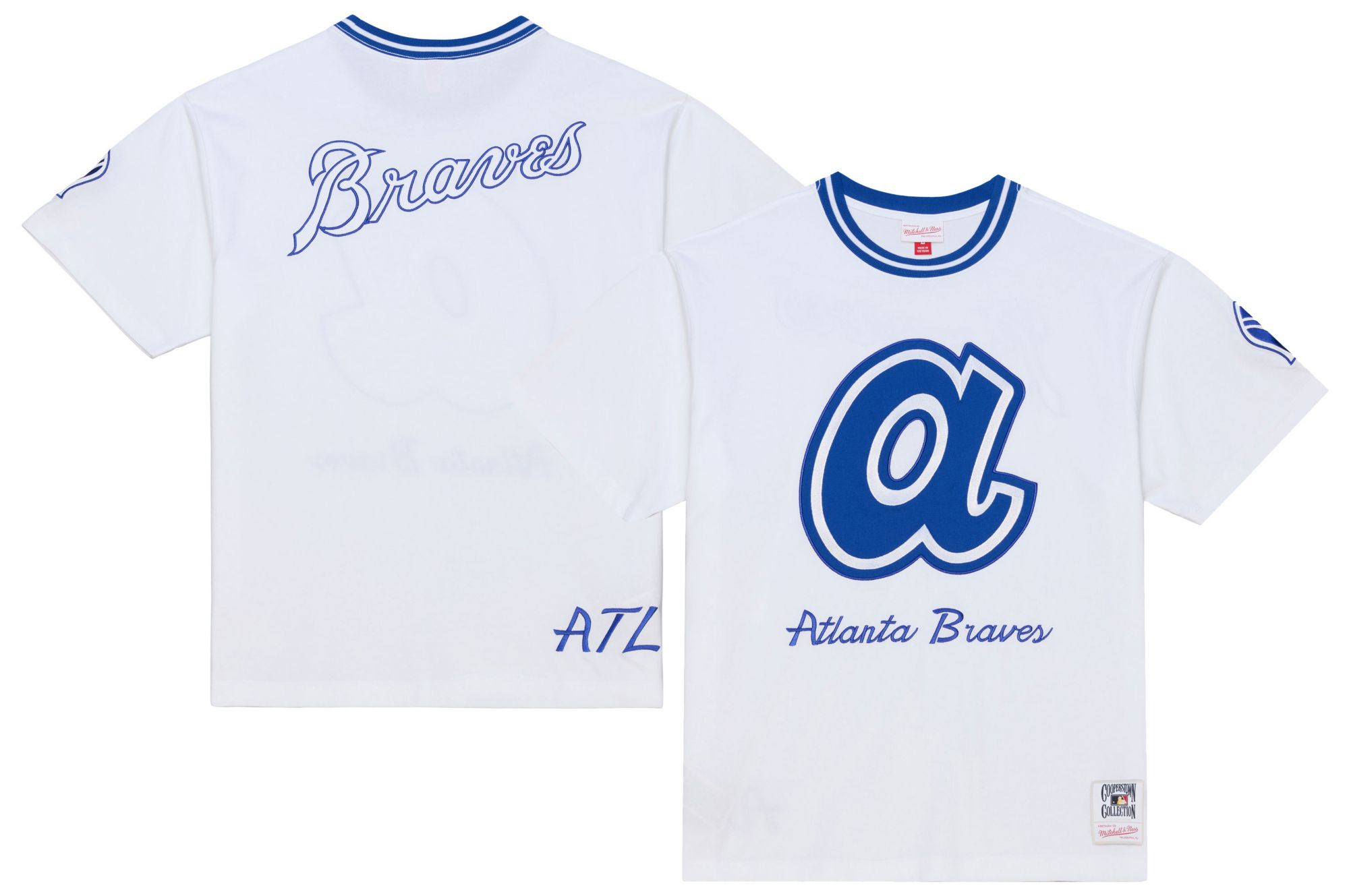 Mitchell & Ness Men's Atlanta Braves Arctic White T-Shirt