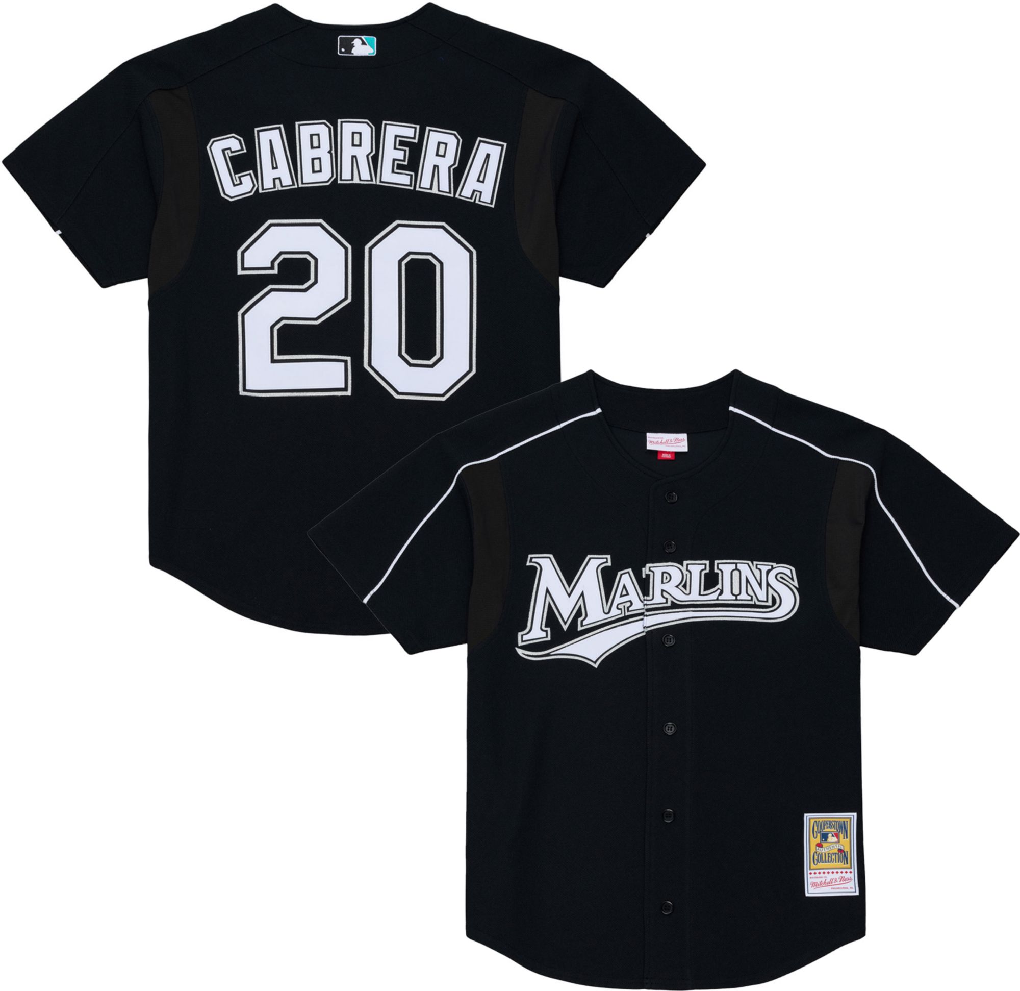 Mitchell & Ness Men's Miami Marlins Melky Cabrera #53 Black Mesh Alternate Jersey