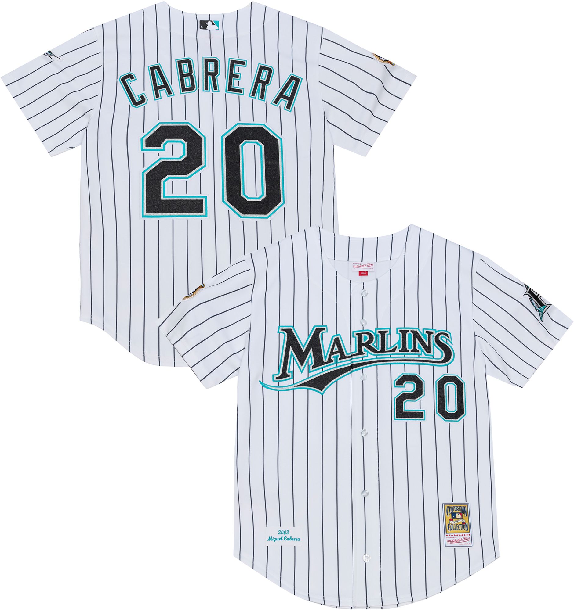 Mitchell & Ness Men's Miami Marlins Melky Cabrera #53 White Authentic Home Jersey