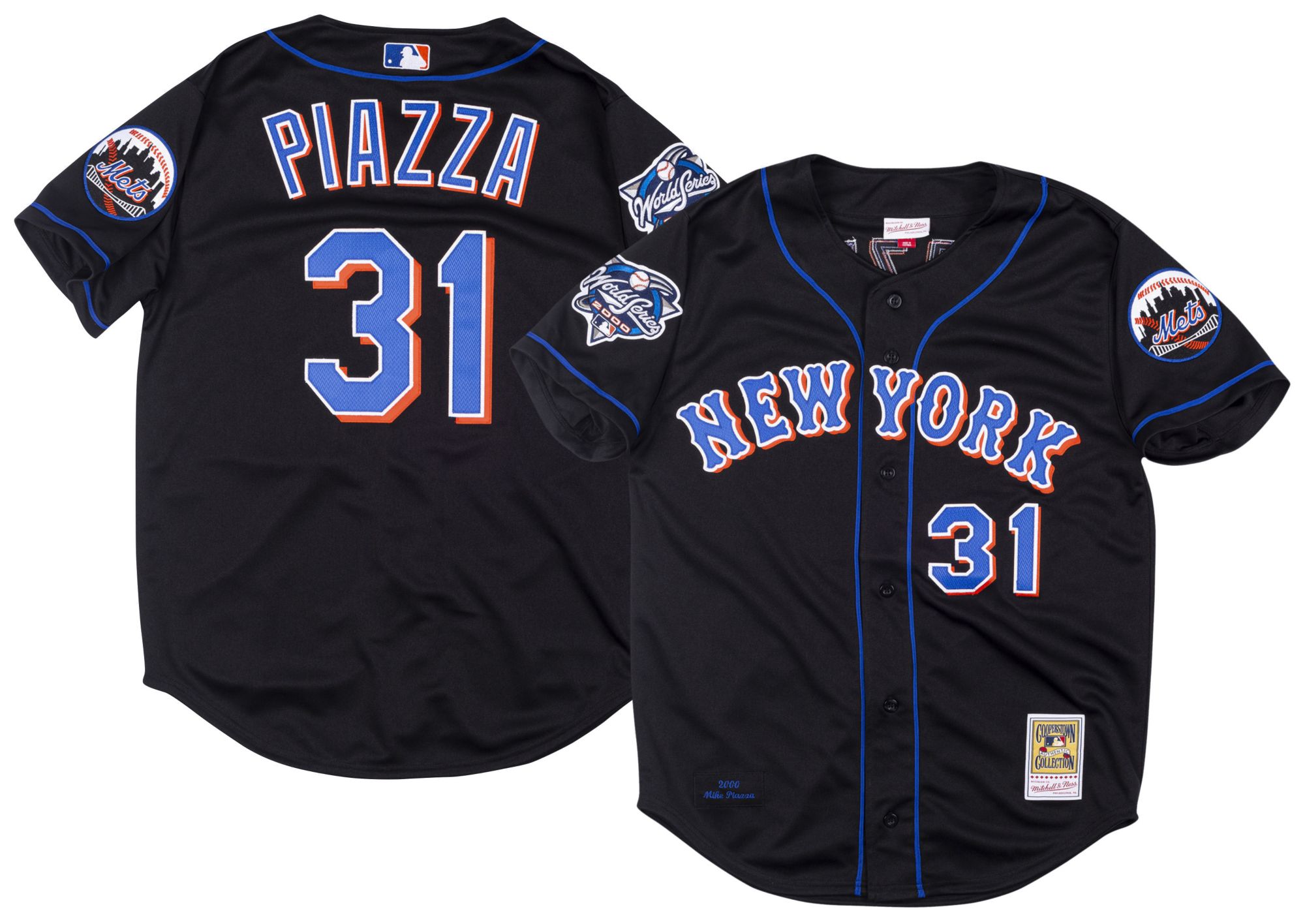 Mitchell & Ness Men's New York Mets Mike Piazza #31 Black Authentic Alternate Jersey