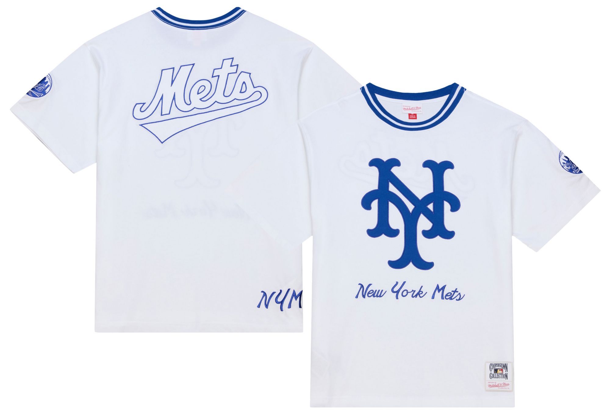 Mitchell & Ness Men's New York Mets Arctic White T-Shirt