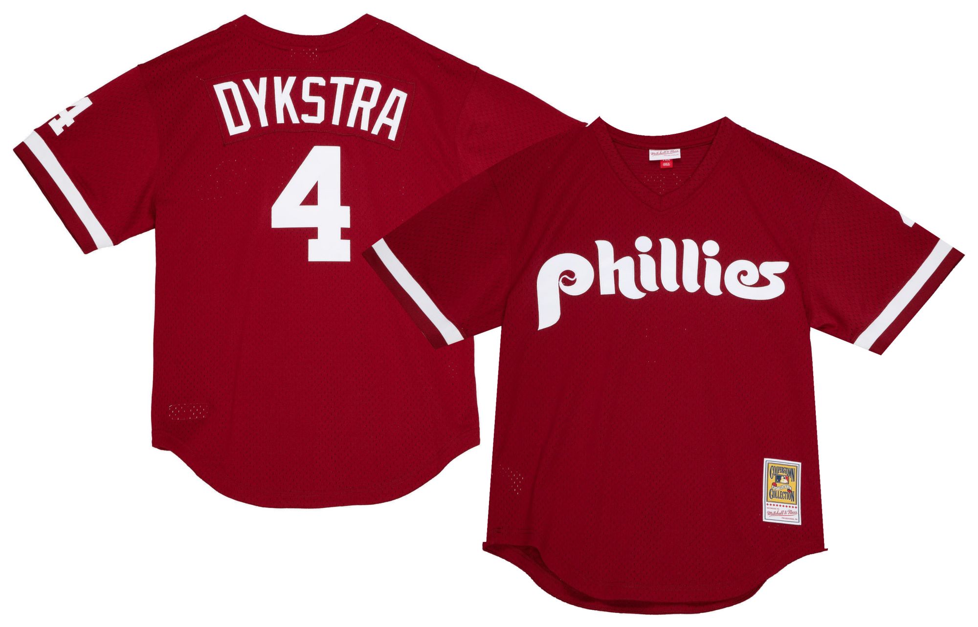 Mitchell & Ness Men's Philadelphia Phillies Lenny Dykstra #4 Red Mesh Alternate Jersey