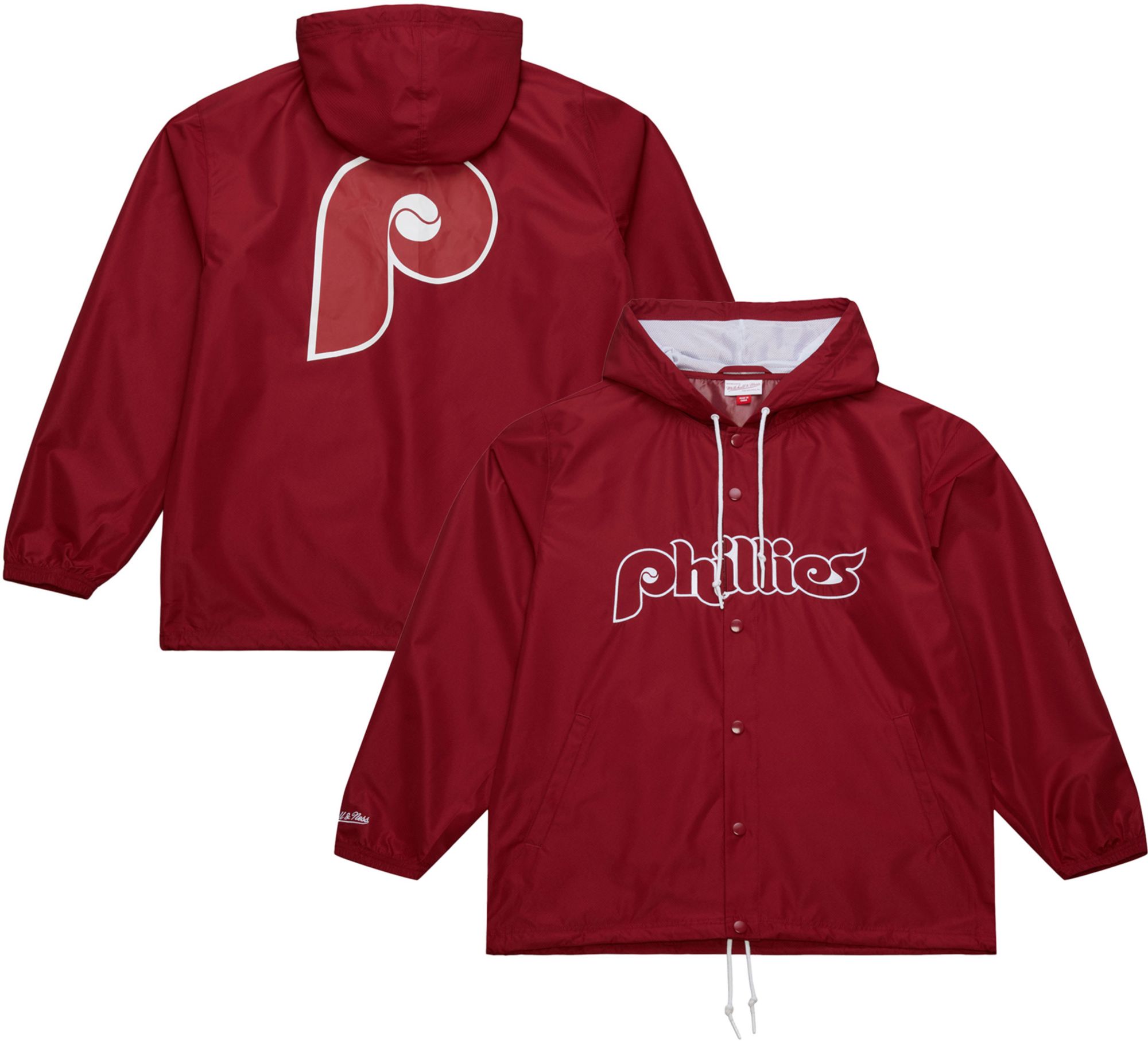 Mitchell & Ness Men's Philadelphia Phillies Red Cooperstown Coach Jacket