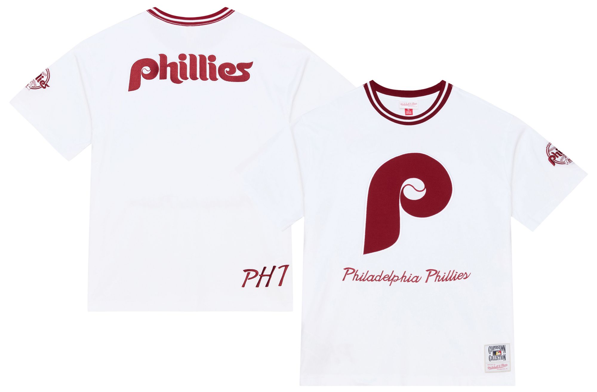 Mitchell & Ness Men's Philadelphia Phillies Arctic White T-Shirt