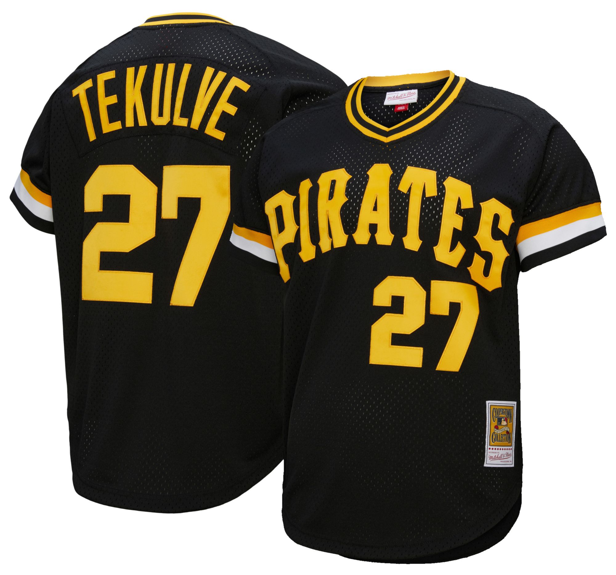 Mitchell & Ness Men's Pittsburgh Pirates Kent Tekulve #27 Black Mesh Alternate Jersey