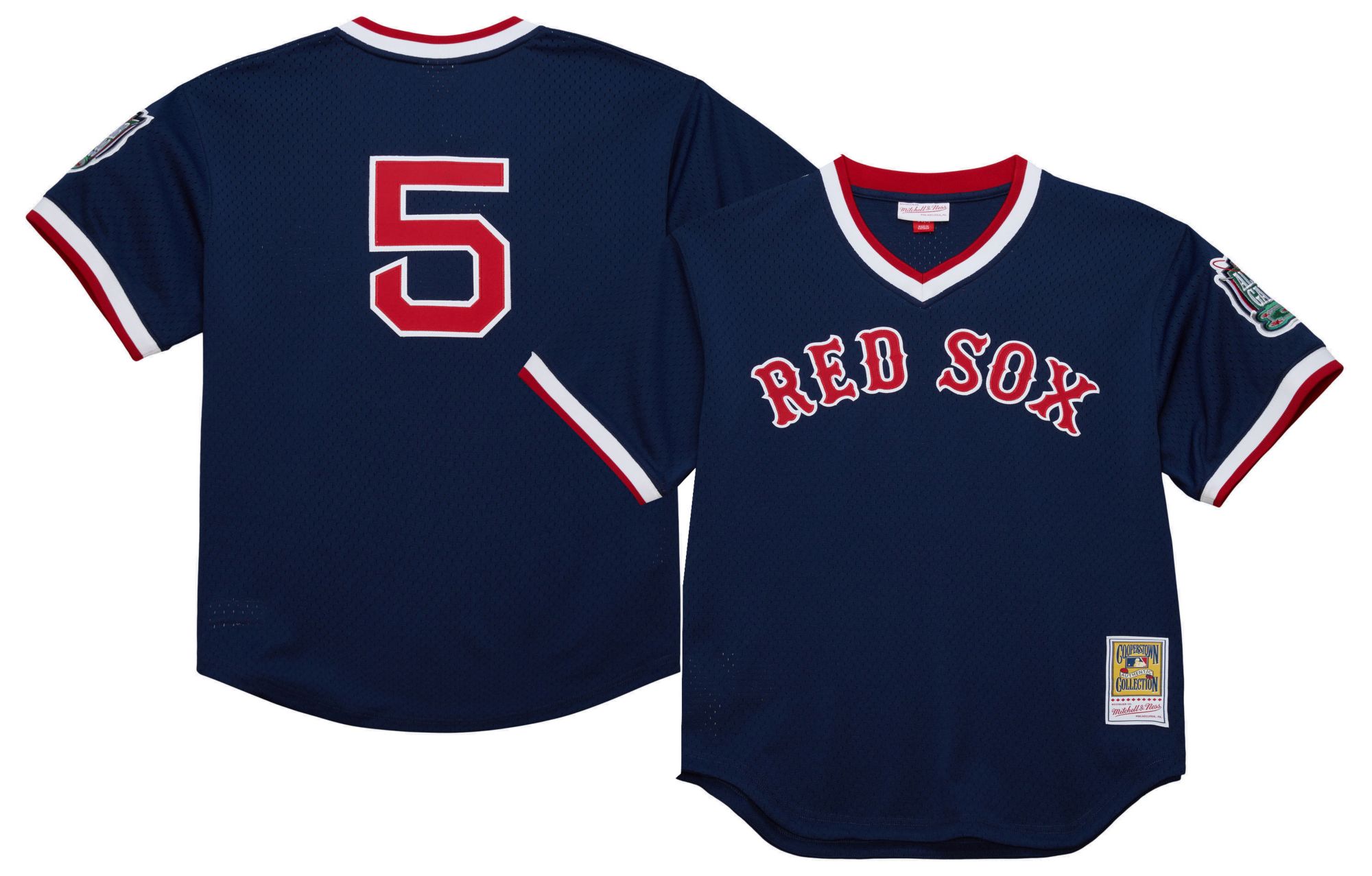 Mitchell & Ness Men's Boston Red Sox Nomar Garciaparra #5 Navy Mesh Alternate Jersey