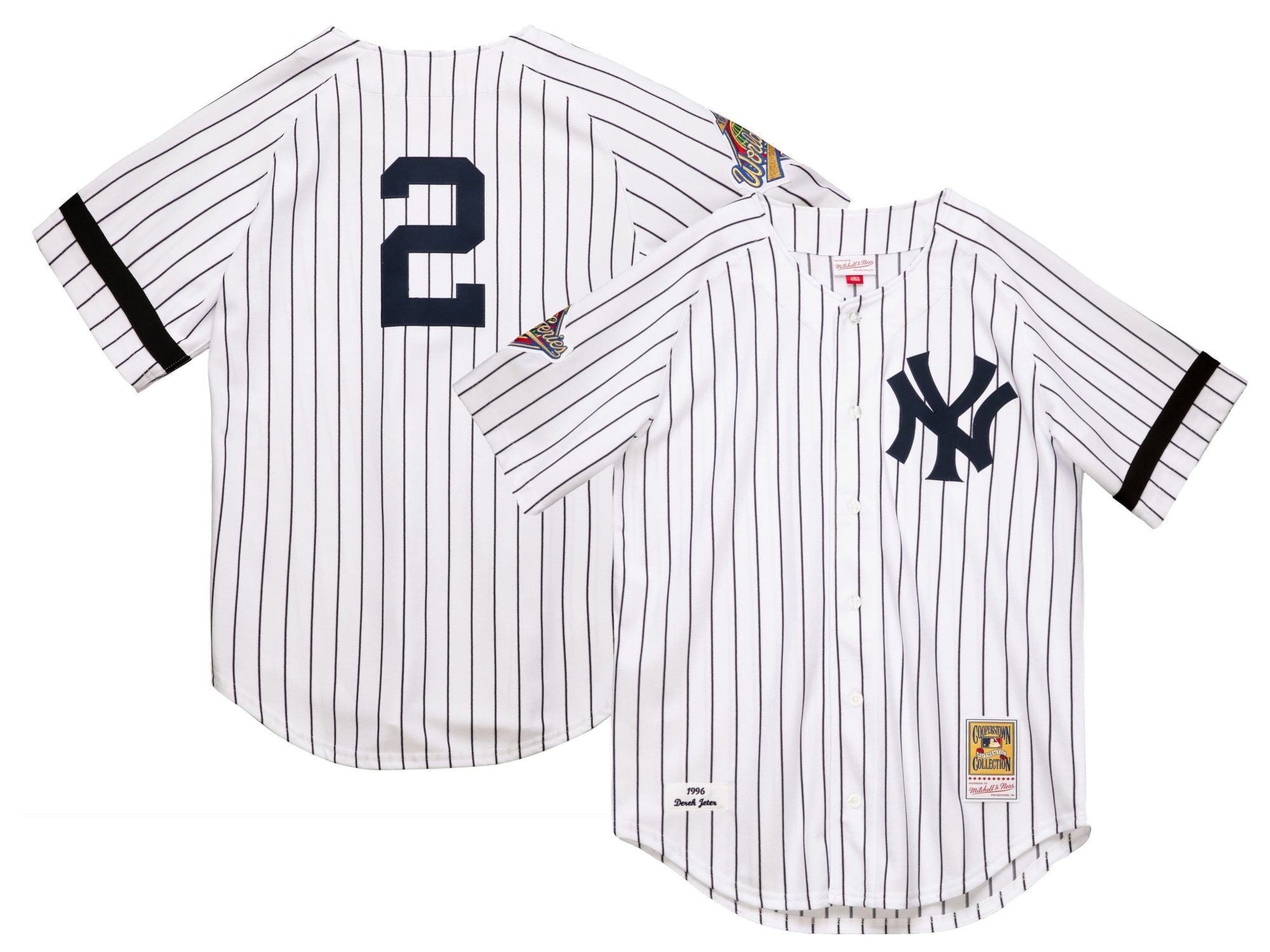 Mitchell & Ness Men's New York Yankees Derek Jeter #2 White Authentic Home Jersey