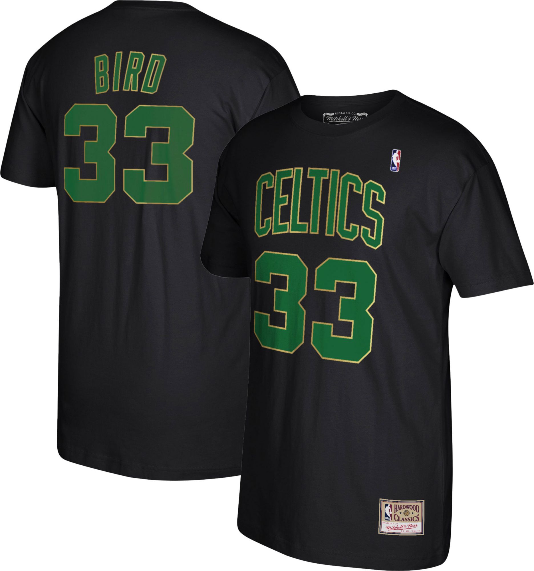 Mitchell & Ness Men's Boston Celtics Larry Bird #33 Black 1986 T-Shirt
