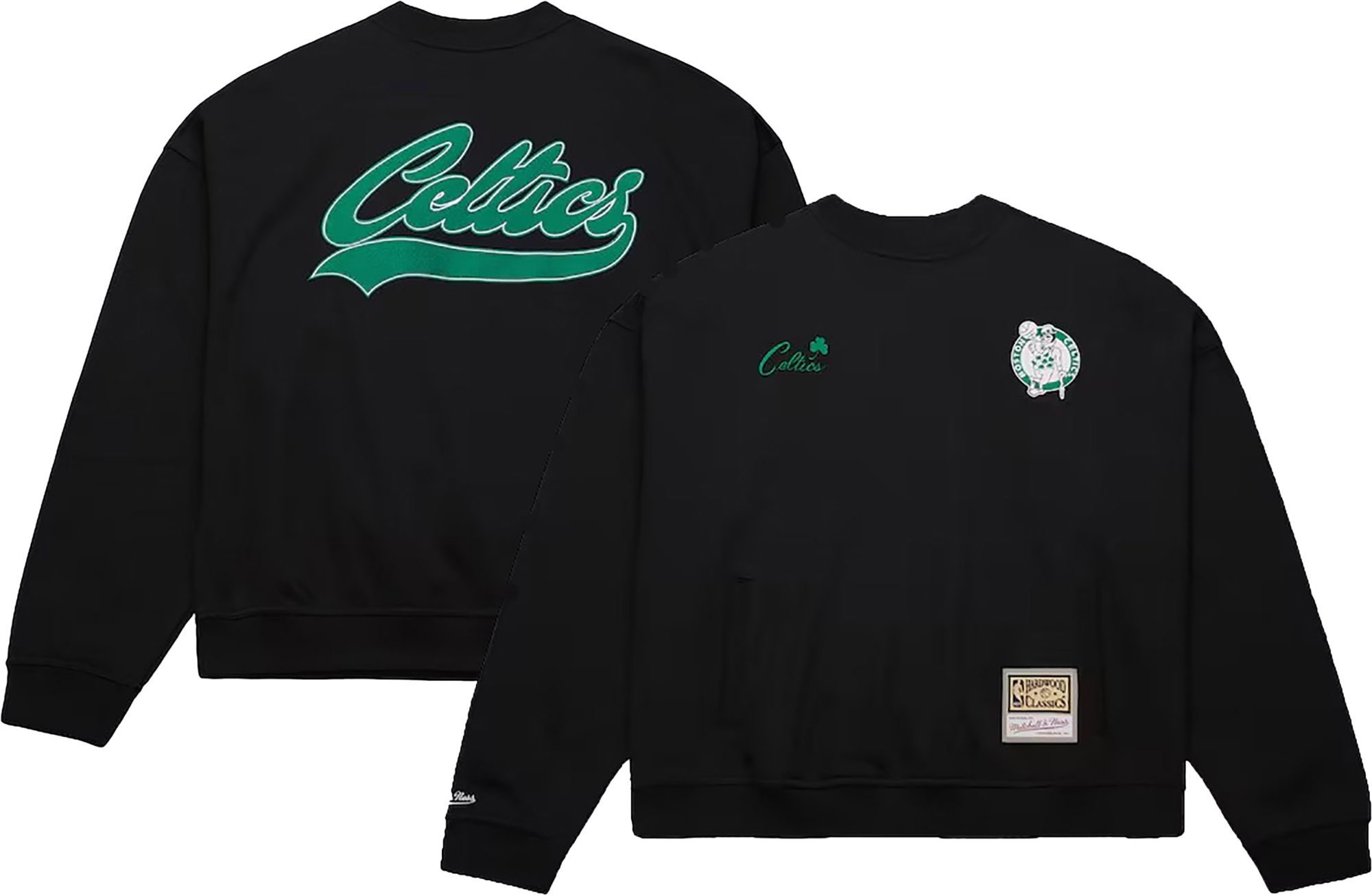 Mitchell & Ness Men's Boston Celtics Black Oversweep Crewneck Sweatshirt