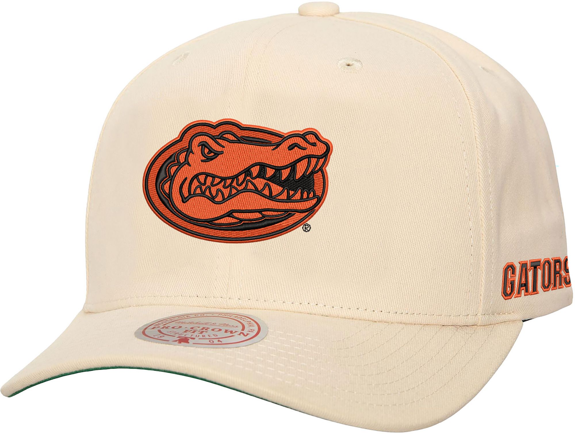 Mitchell & Ness Men's Florida Gators Cream Pro Crown Adjustable Snapback Hat