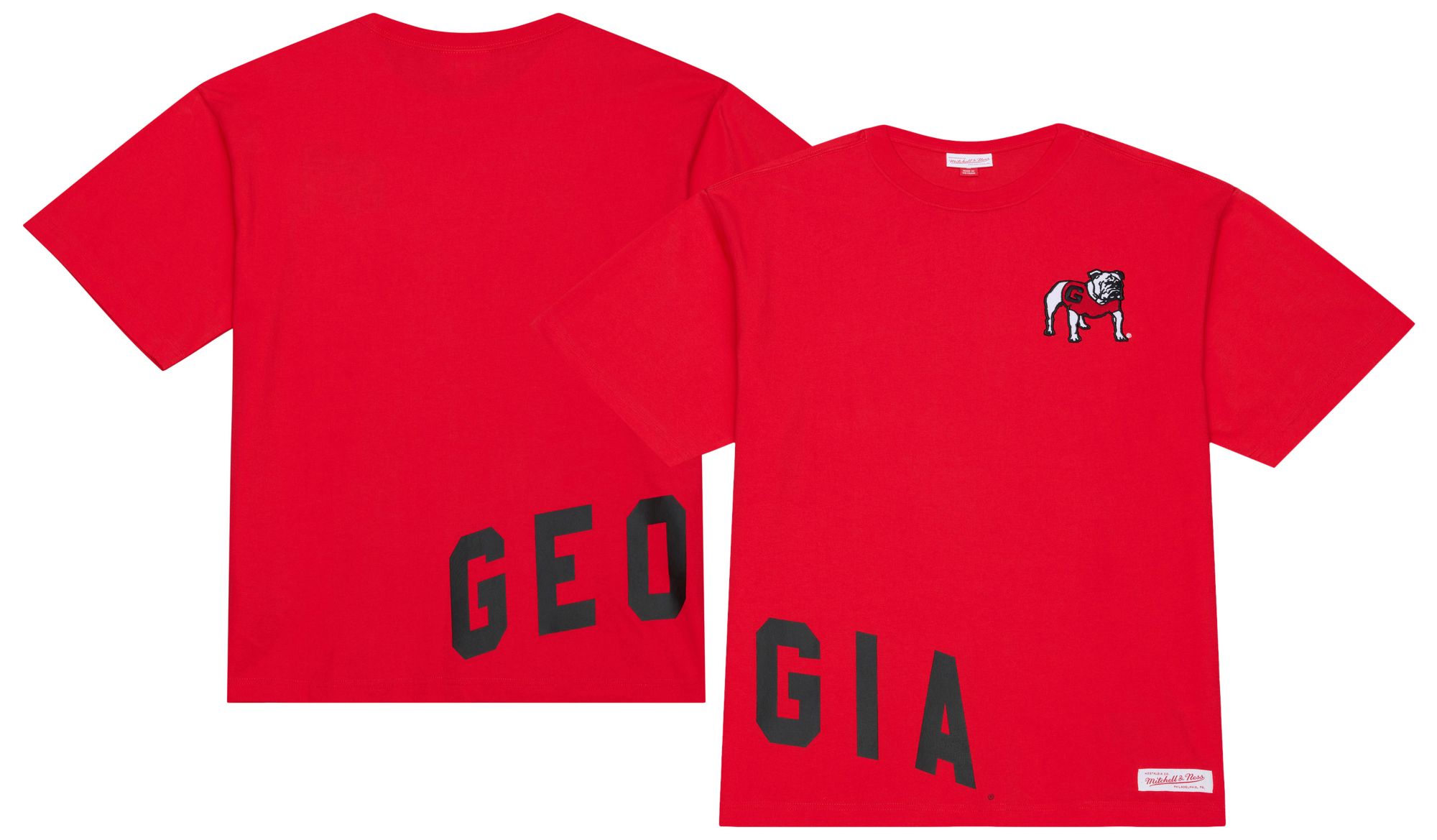 Mitchell & Ness Men's Georgia Bulldogs Red Playoff Win Premium T-Shirt