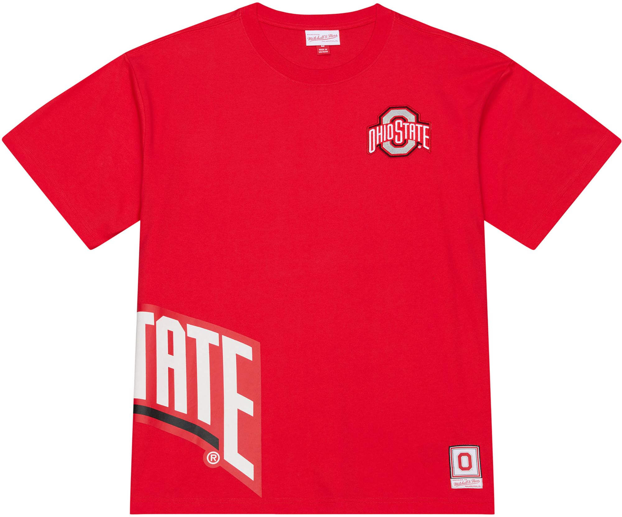 Mitchell & Ness Men's Ohio State Buckeyes University Red Playoff Win Premium T-Shirt