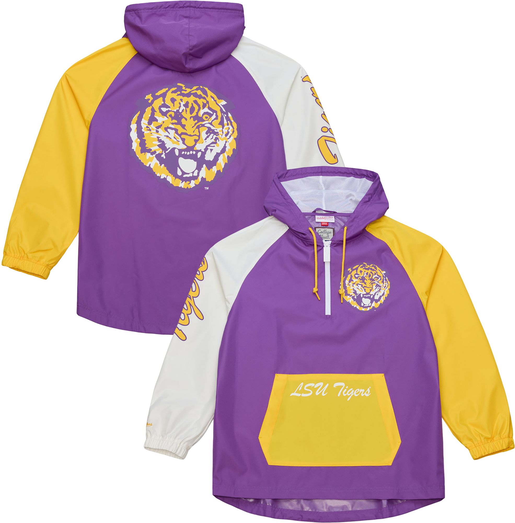 Mitchell & Ness Men's LSU Tigers Playoff Win 1/4-Zip Anorak Jacket