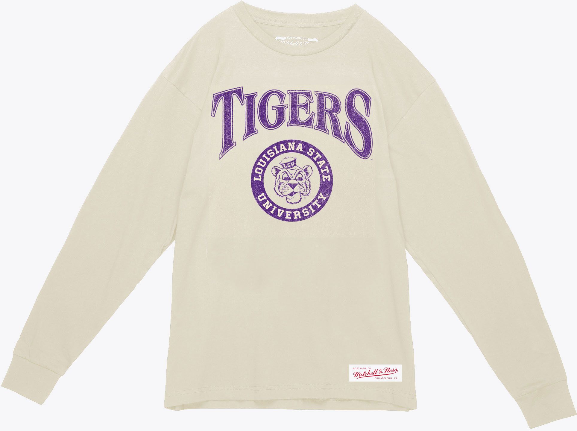 Mitchell & Ness Adult LSU Tigers Slub Cream T-Shirt