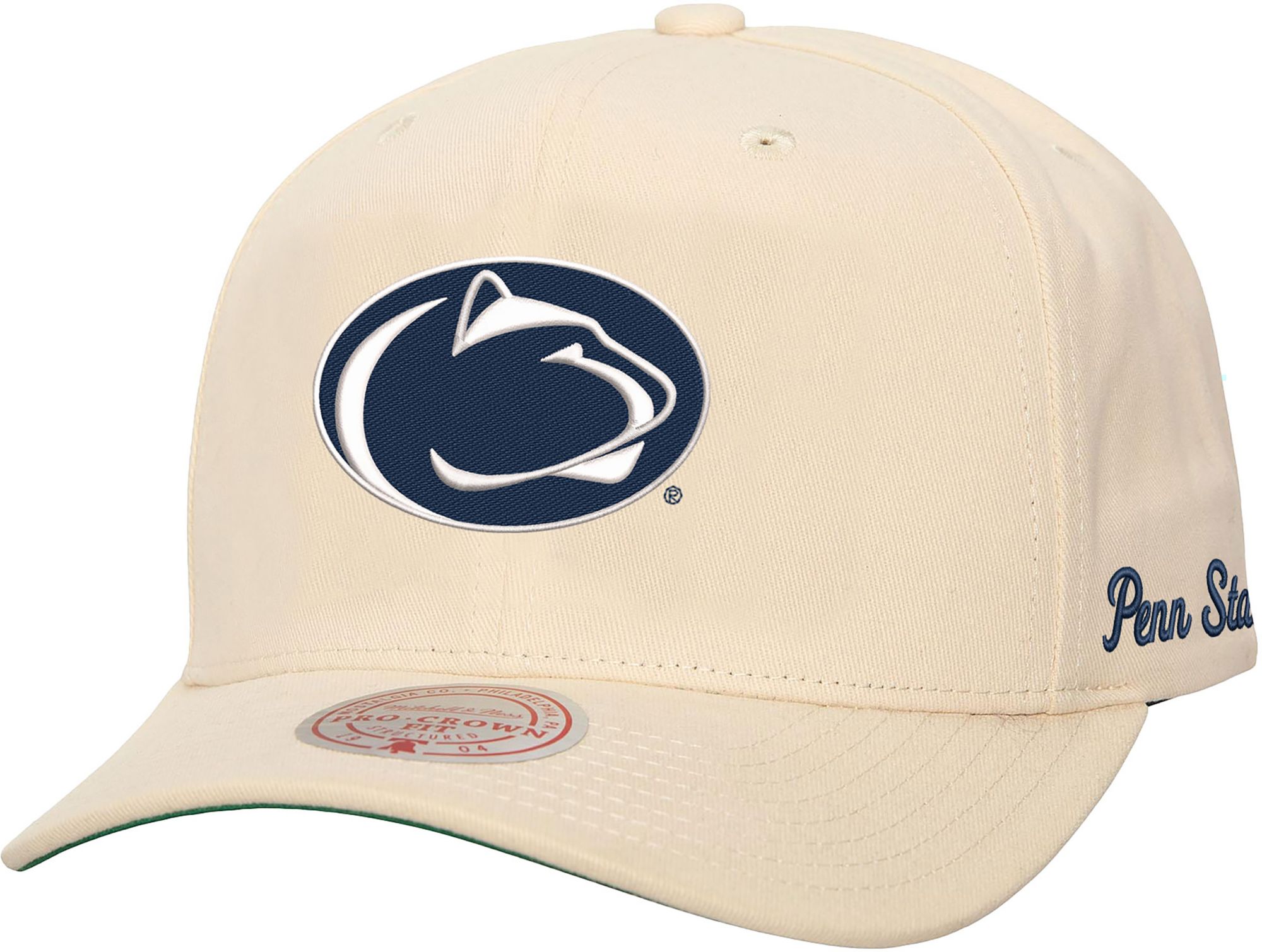 Mitchell &amp; Ness Men's Penn State Nittany Lions Cream Pro Crown Adjustable Snapback Hat