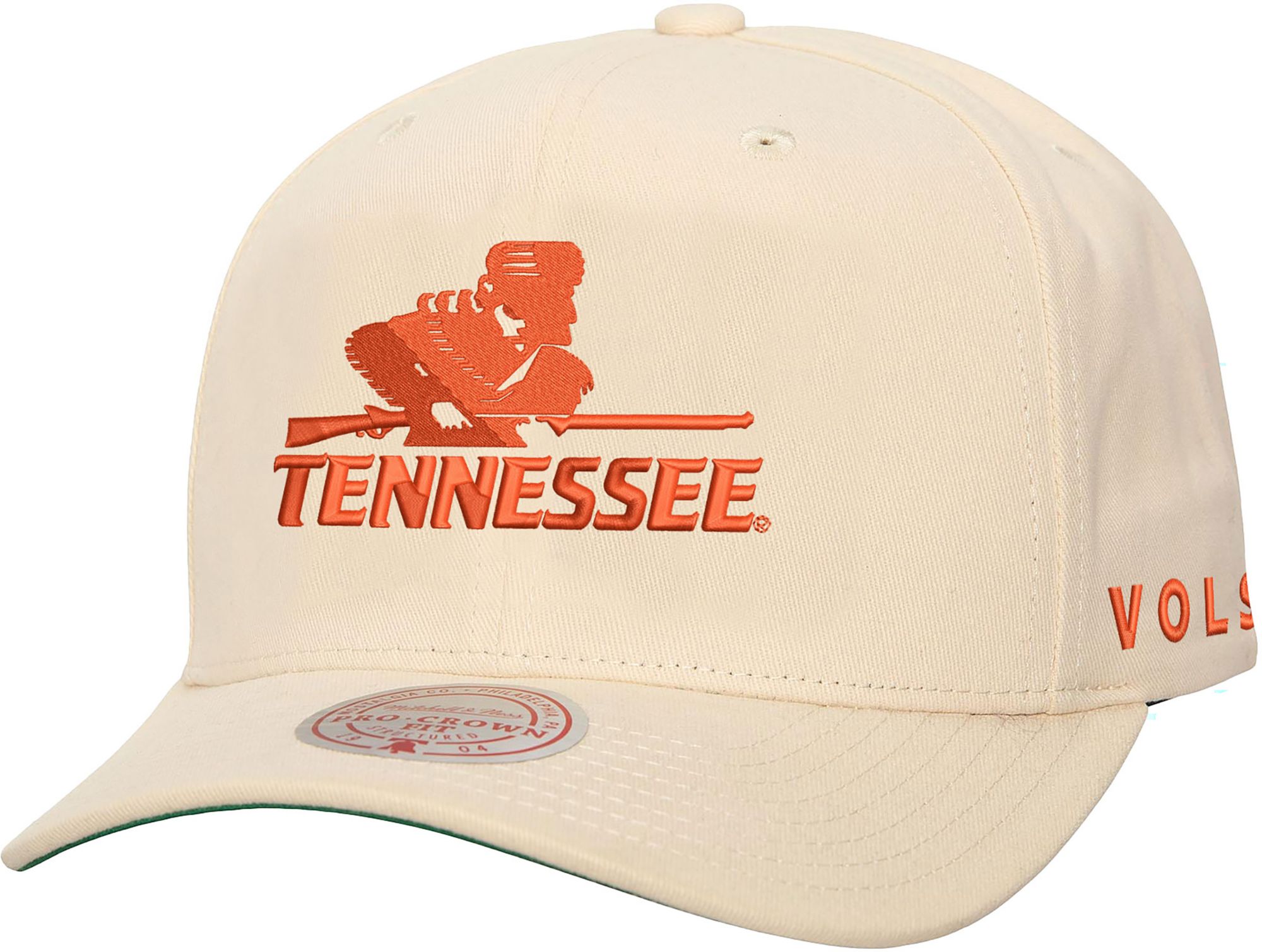 Mitchell & Ness Men's Tennessee Volunteers Cream Pro Crown Adjustable Snapback Hat