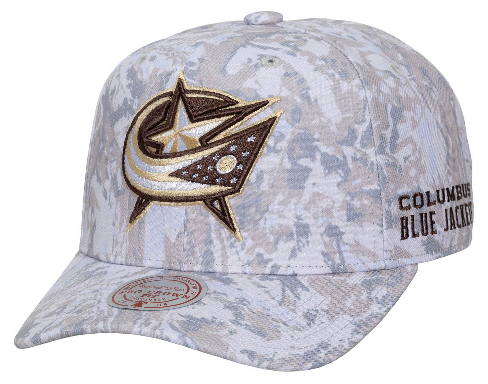 Mitchell &amp; Ness Men's Columbus Blue Jackets Camo True Timber Pro Crown Snapback Hat