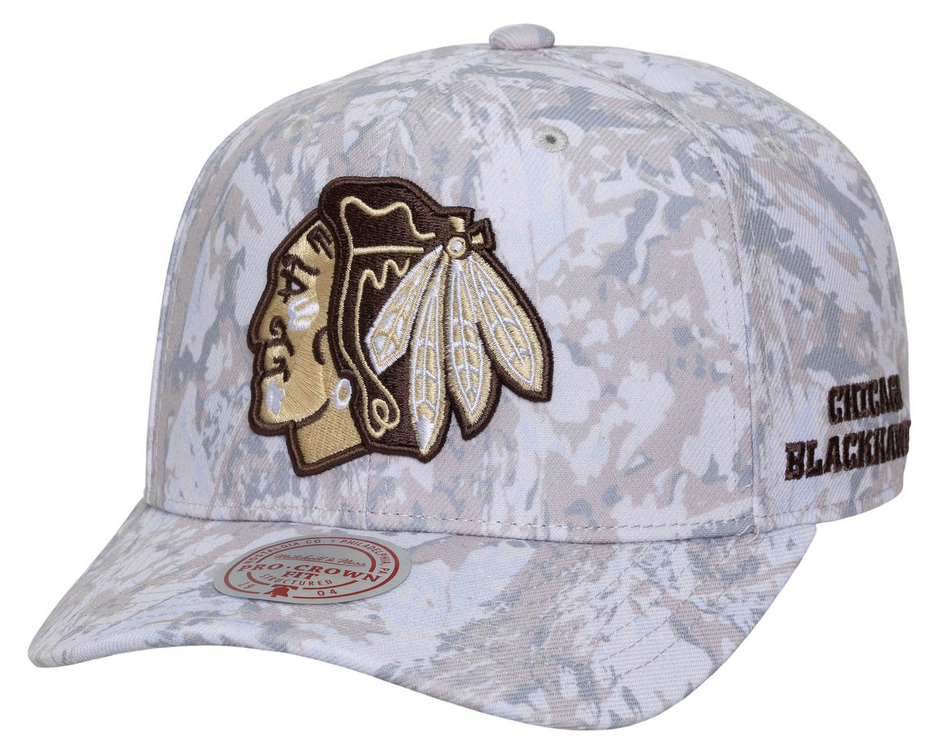 Mitchell &amp; Ness Men's Chicago Blackhawks Camo True Timber Pro Crown Snapback Hat