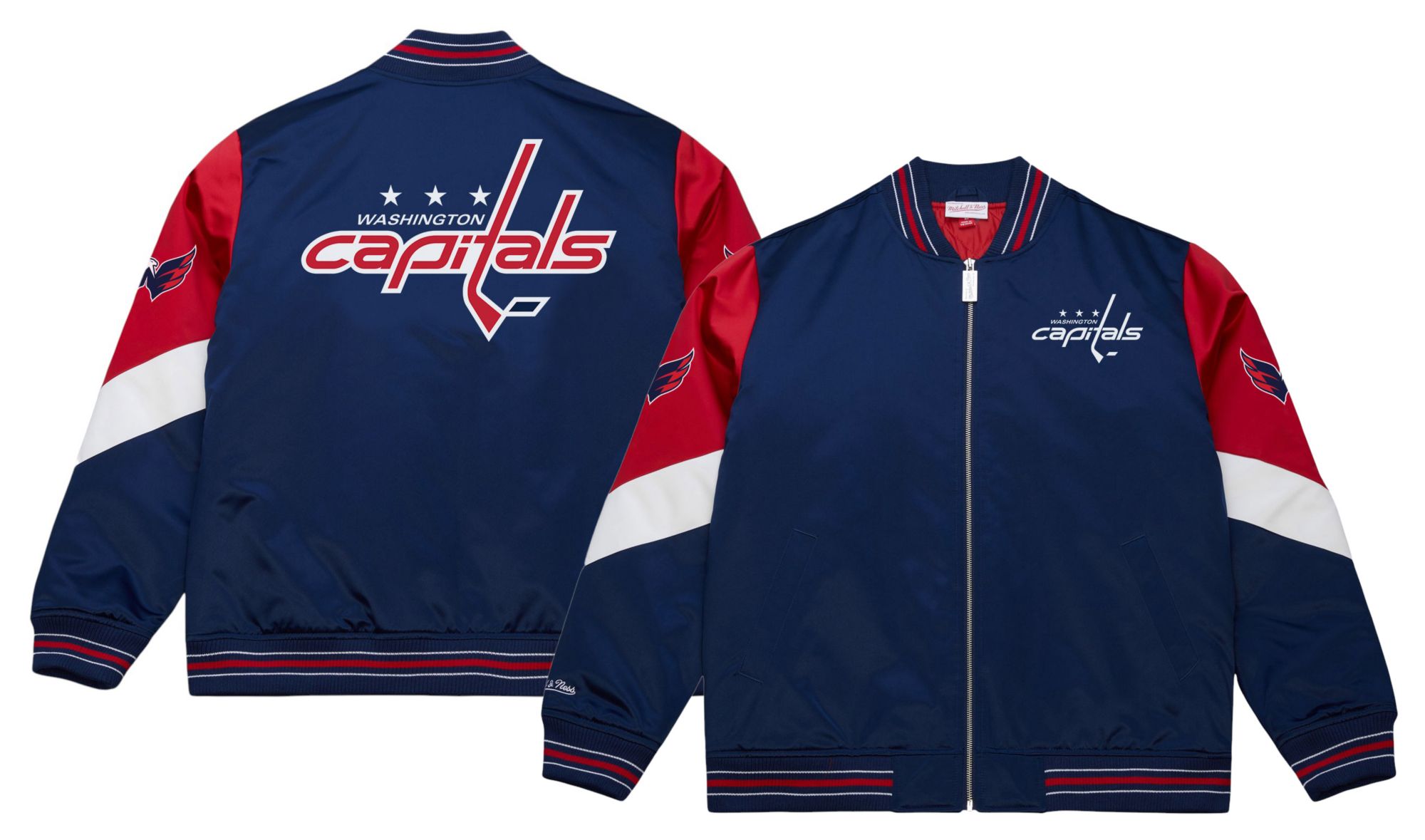 Mitchell &amp; Ness Men's Washington Capitals Heavyweight Satin Jacket