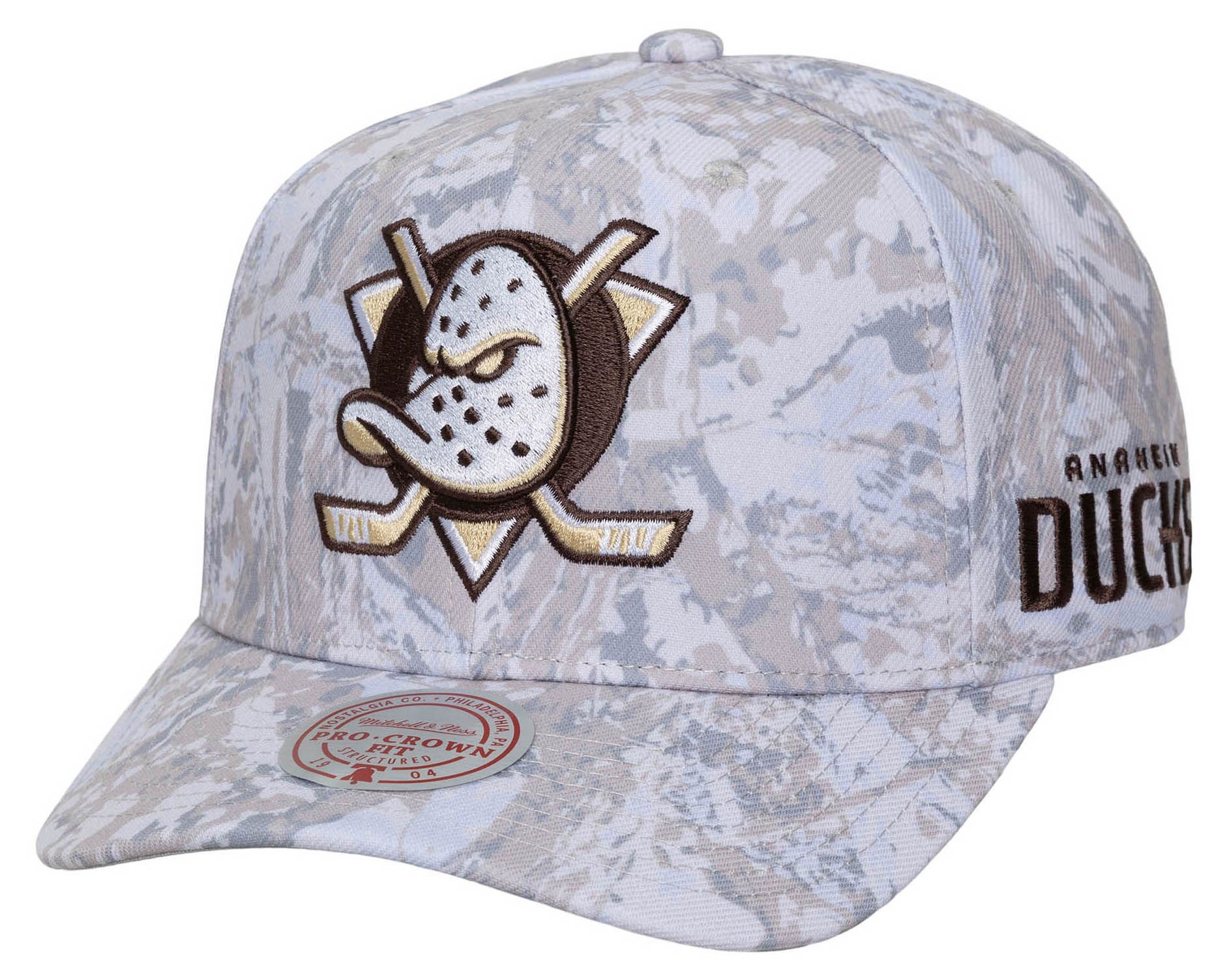 Mitchell &amp; Ness Men's Anaheim Ducks Camo True Timber Pro Crown Snapback Hat