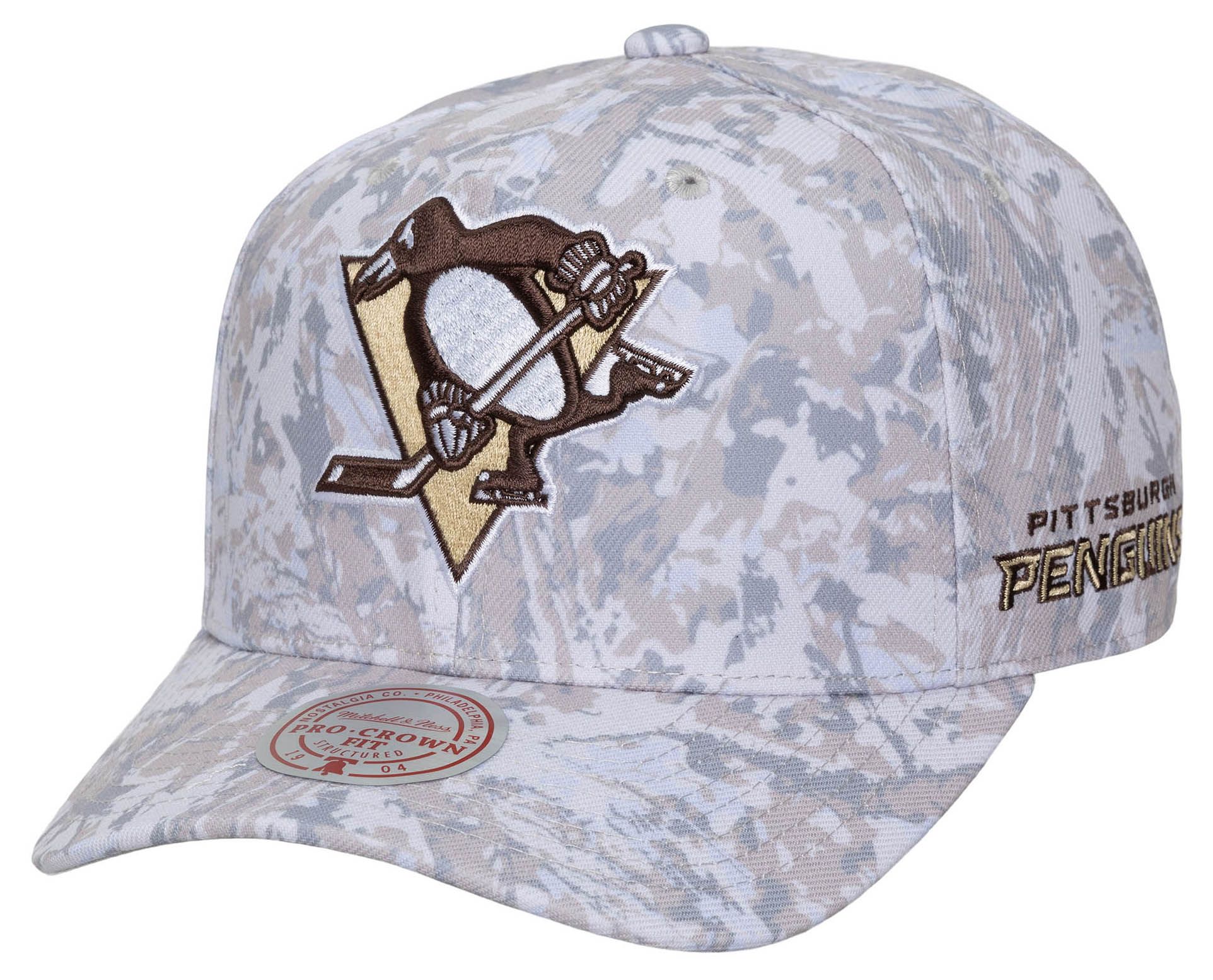 Mitchell &amp; Ness Men's Pittsburgh Penguins Camo True Timber Pro Crown Snapback Hat