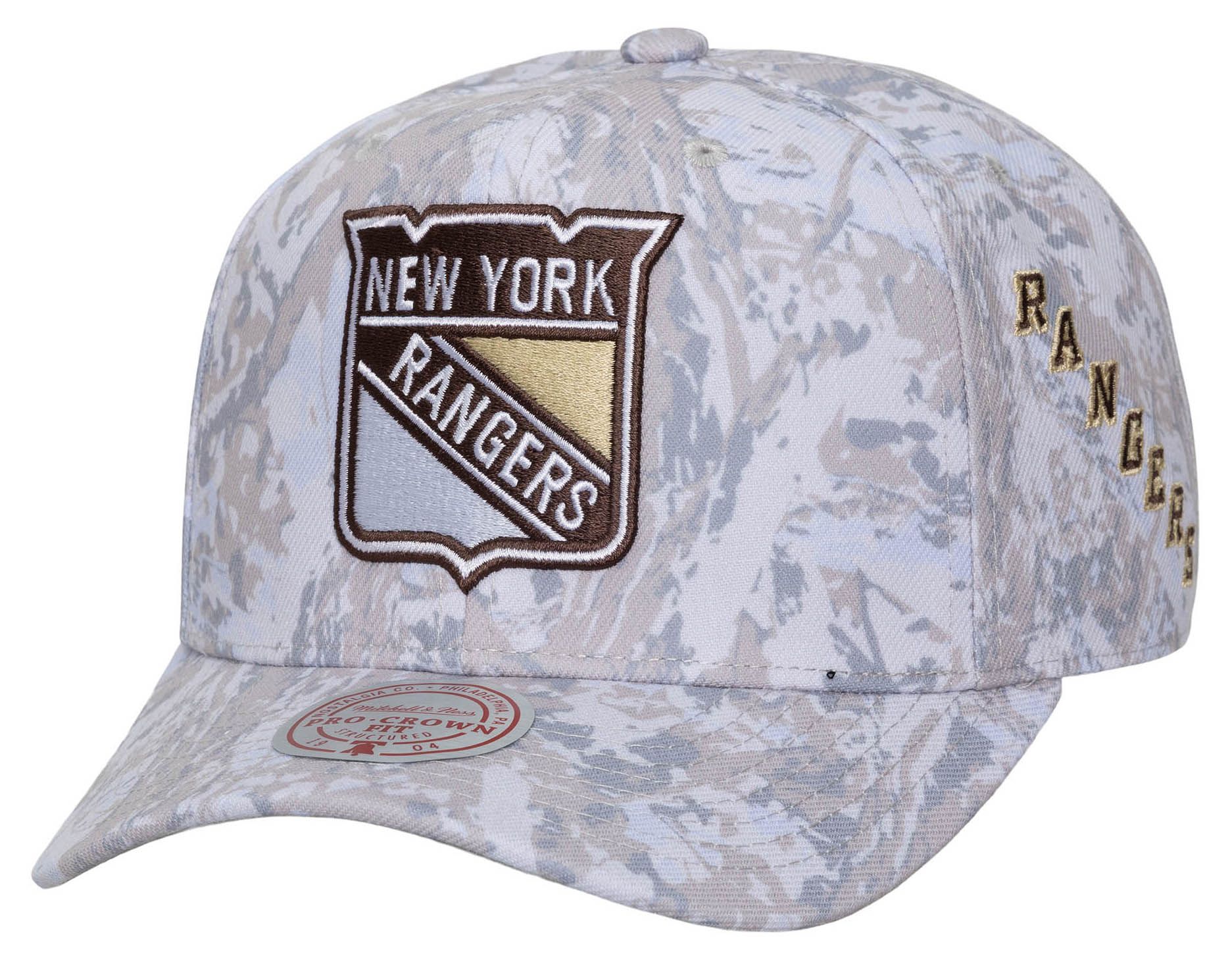 Mitchell & Ness Men's New York Rangers Camo True Timber Pro Crown Snapback Hat