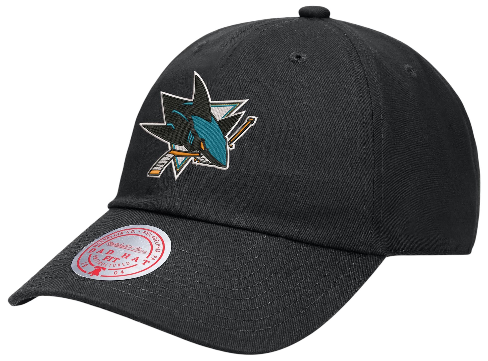 Mitchell & Ness Men's San Jose Sharks Black Secondary 1904 Hat