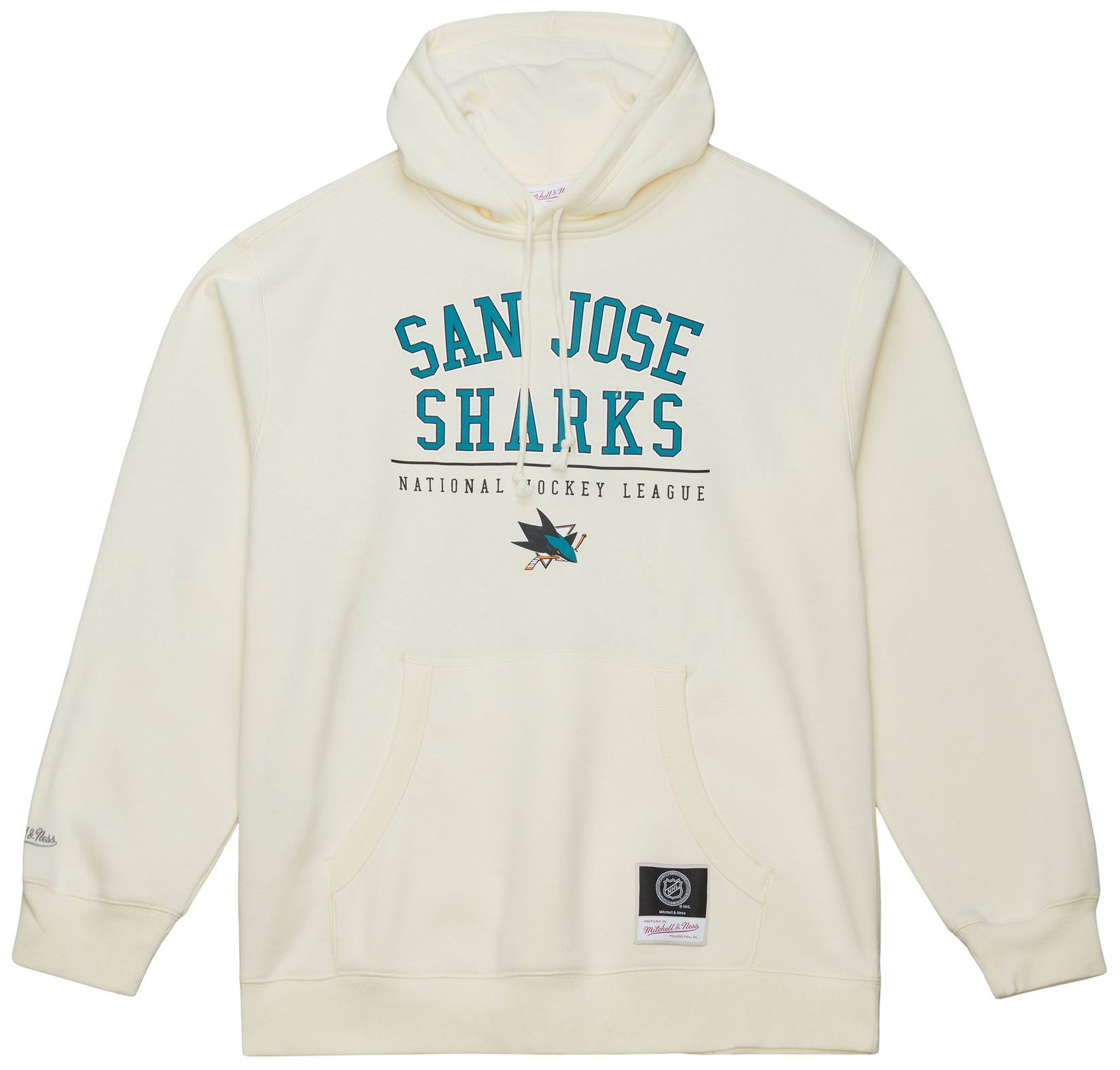 Mitchell & Ness Men's San Jose Sharks Cream All In Walk Off Fleece Pullover Hoodie