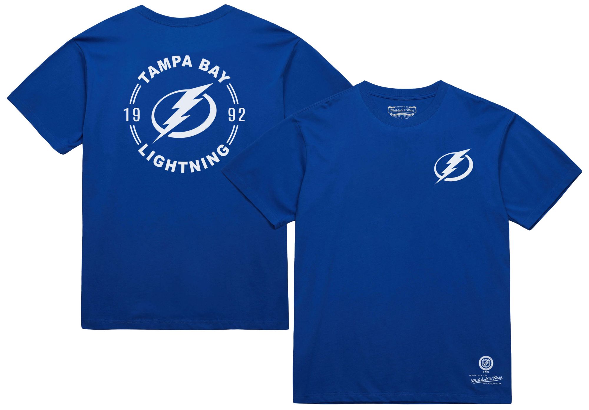 Mitchell & Ness Men's Tampa Bay Lightning Blue Penalty Box 3 Short Sleeve T-Shirt