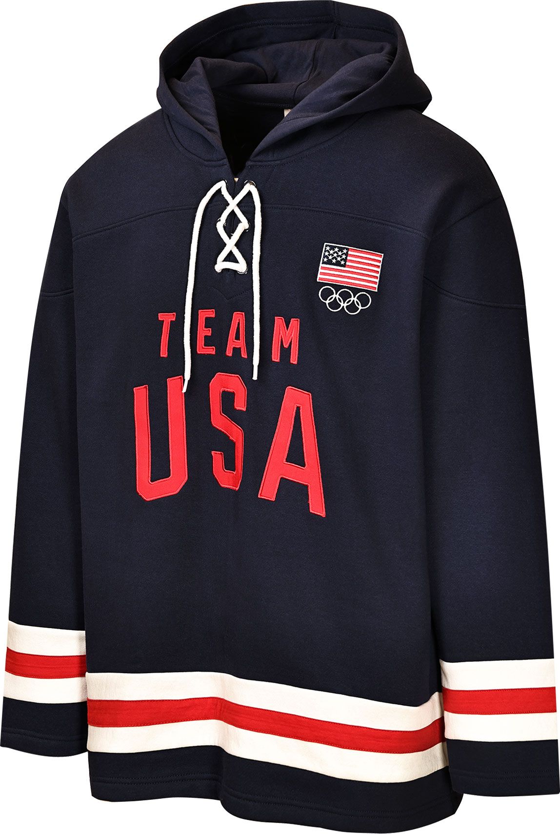 Mitchell & Ness Adult USA Throwback 1980 Hockey Pullover Hoodie