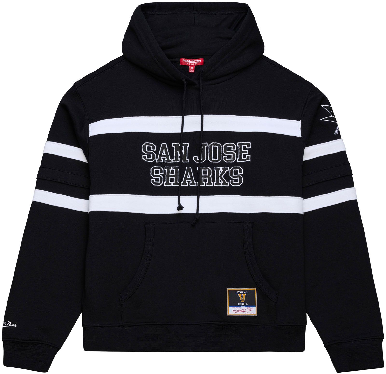 Mitchell & Ness Women's San Jose Sharks Black Coach Pullover Hoodie