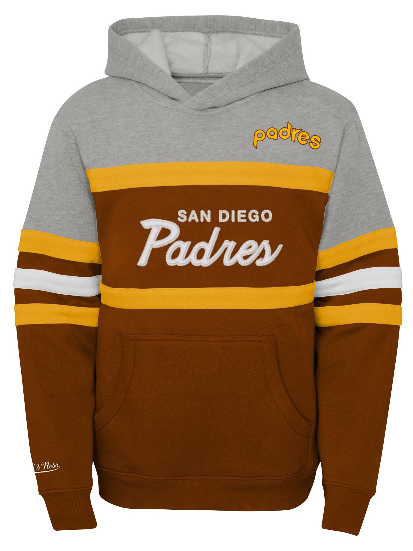 Mitchell & Ness Youth San Diego Padres Brown Head Coach Hoodie