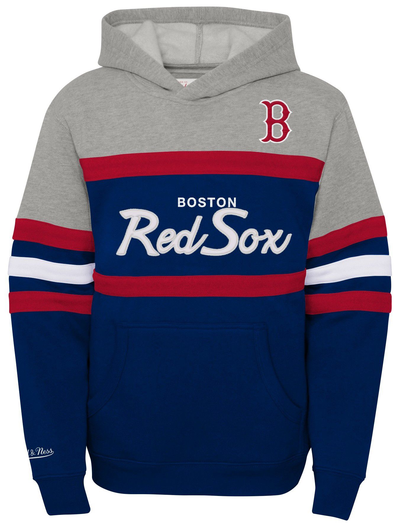 Mitchell & Ness Youth Boston Red Sox Navy Head Coach Hoodie