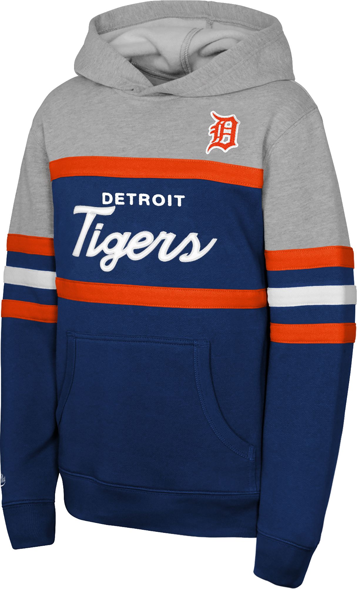 Mitchell & Ness Youth Detroit Tigers Navy Head Coach Hoodie