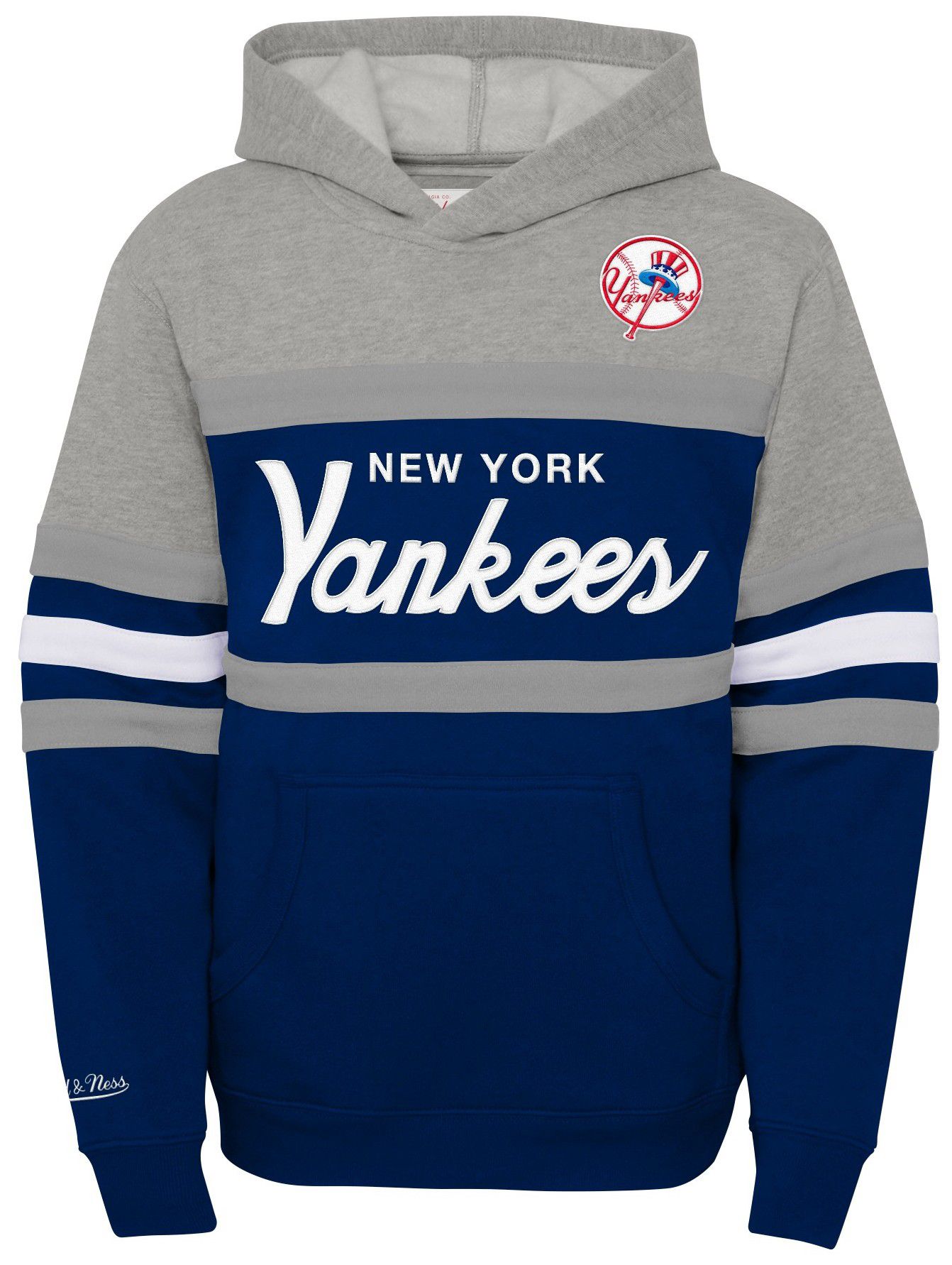 Mitchell & Ness Youth New York Yankees Navy Head Coach Hoodie