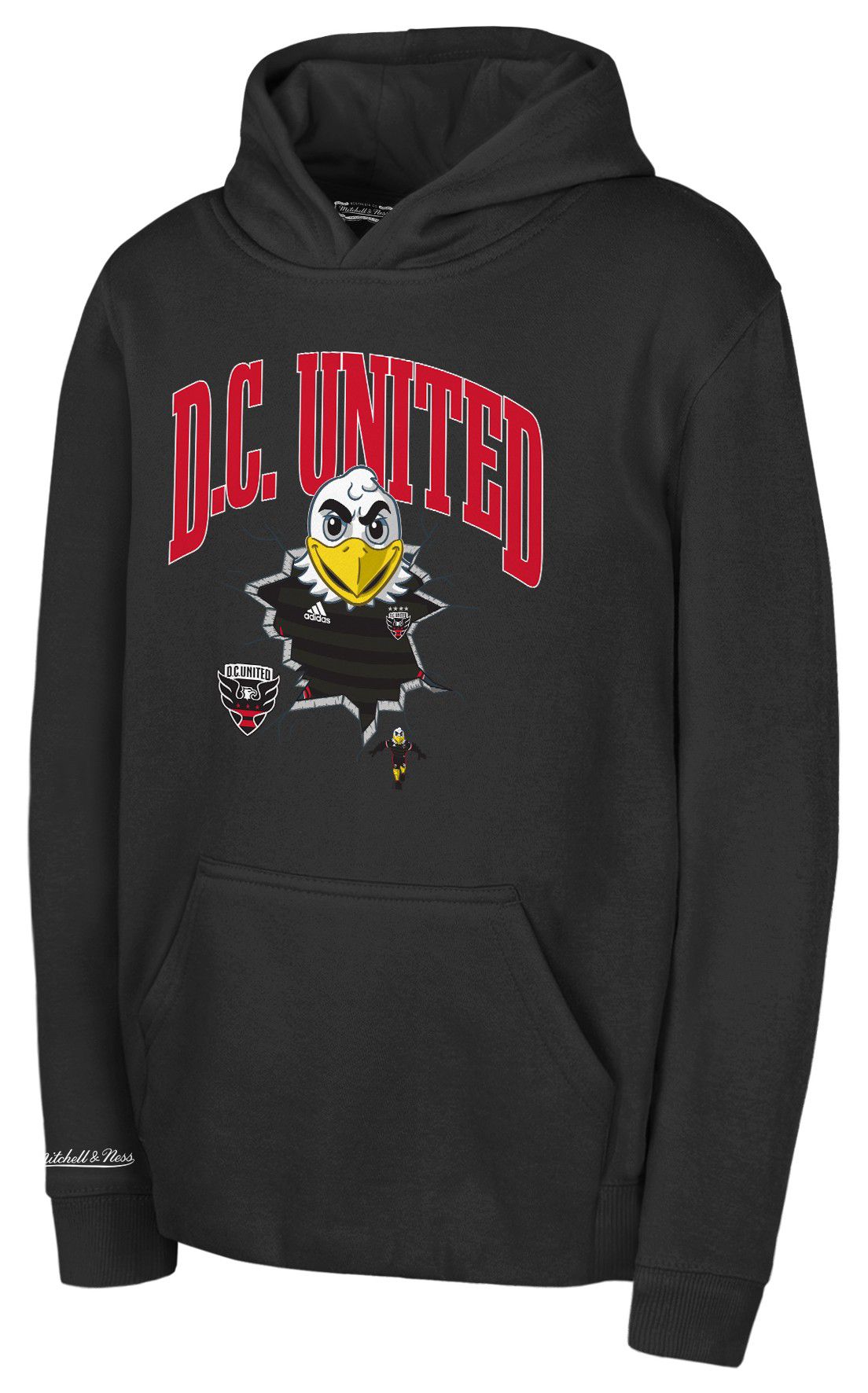 Mitchell & Ness Youth D.C. United Black Mascot Pullover Hoodie